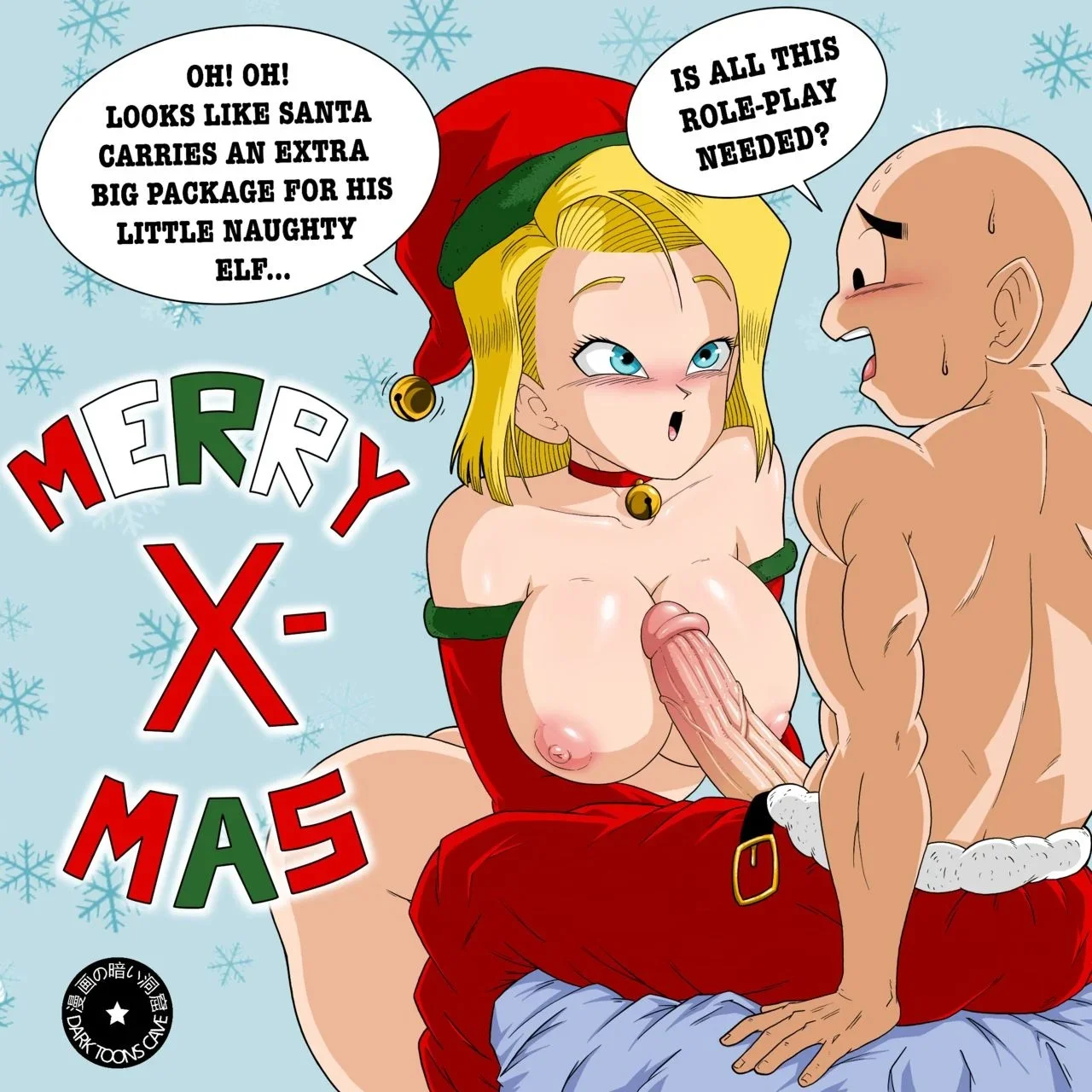 Portada del cómic Android 18 - Merry Christmas, con la protagonista en un escenario navideño. - Página 7