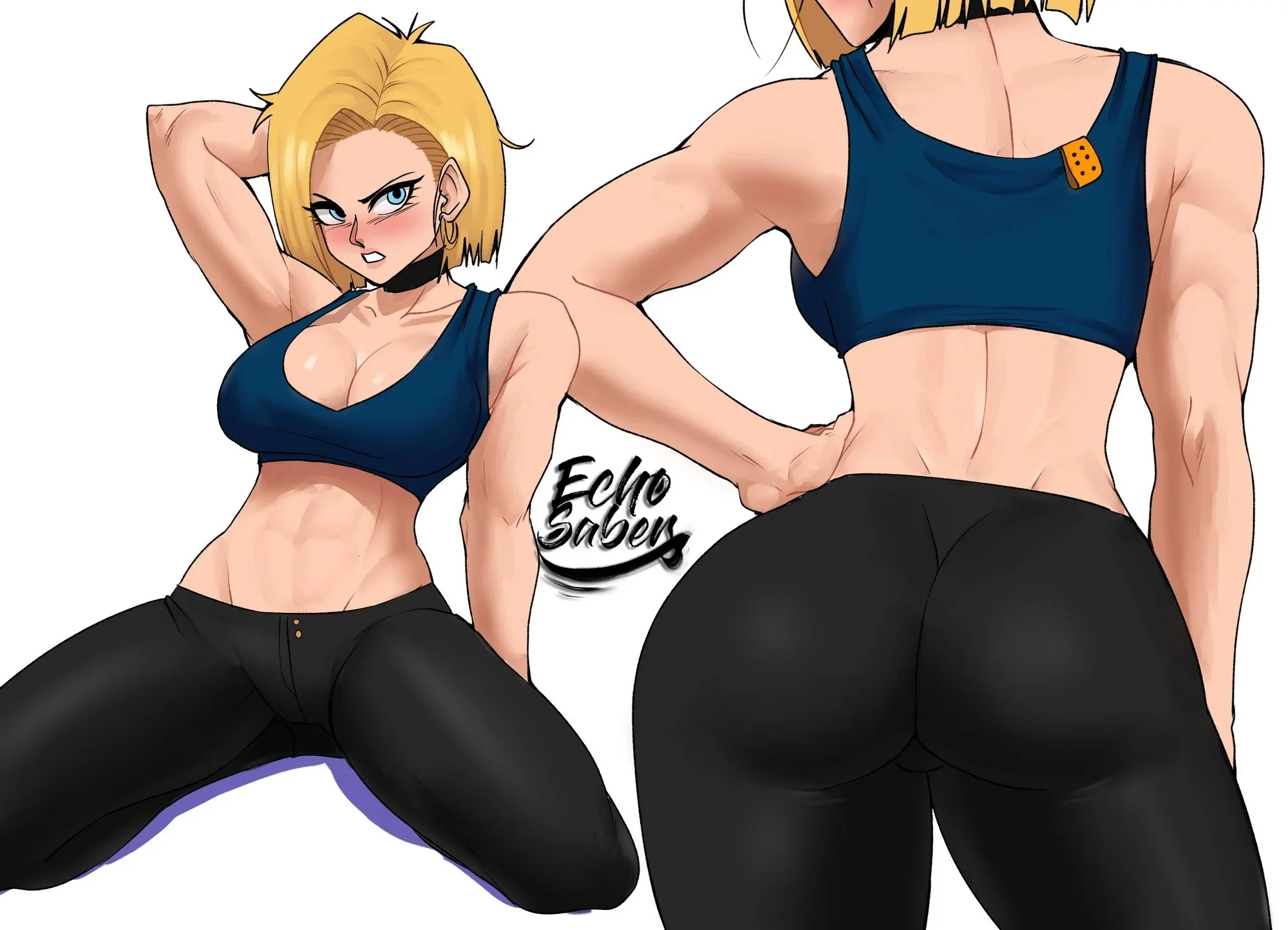 Portada del cómic Android 18 Mini Comic - TSFSingularity, mostrando a la protagonista en una escena sugerente. - Página 8