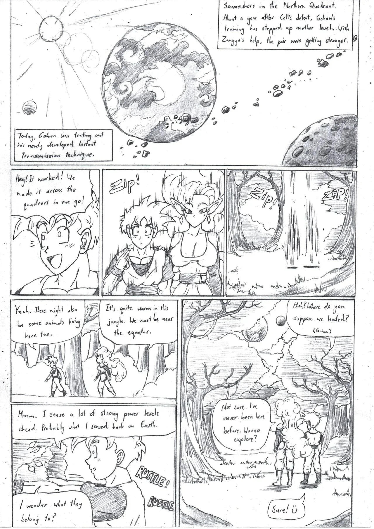 Portada del cómic Journey to Saiya - TheWriteFiction, ilustración principal de la obra.