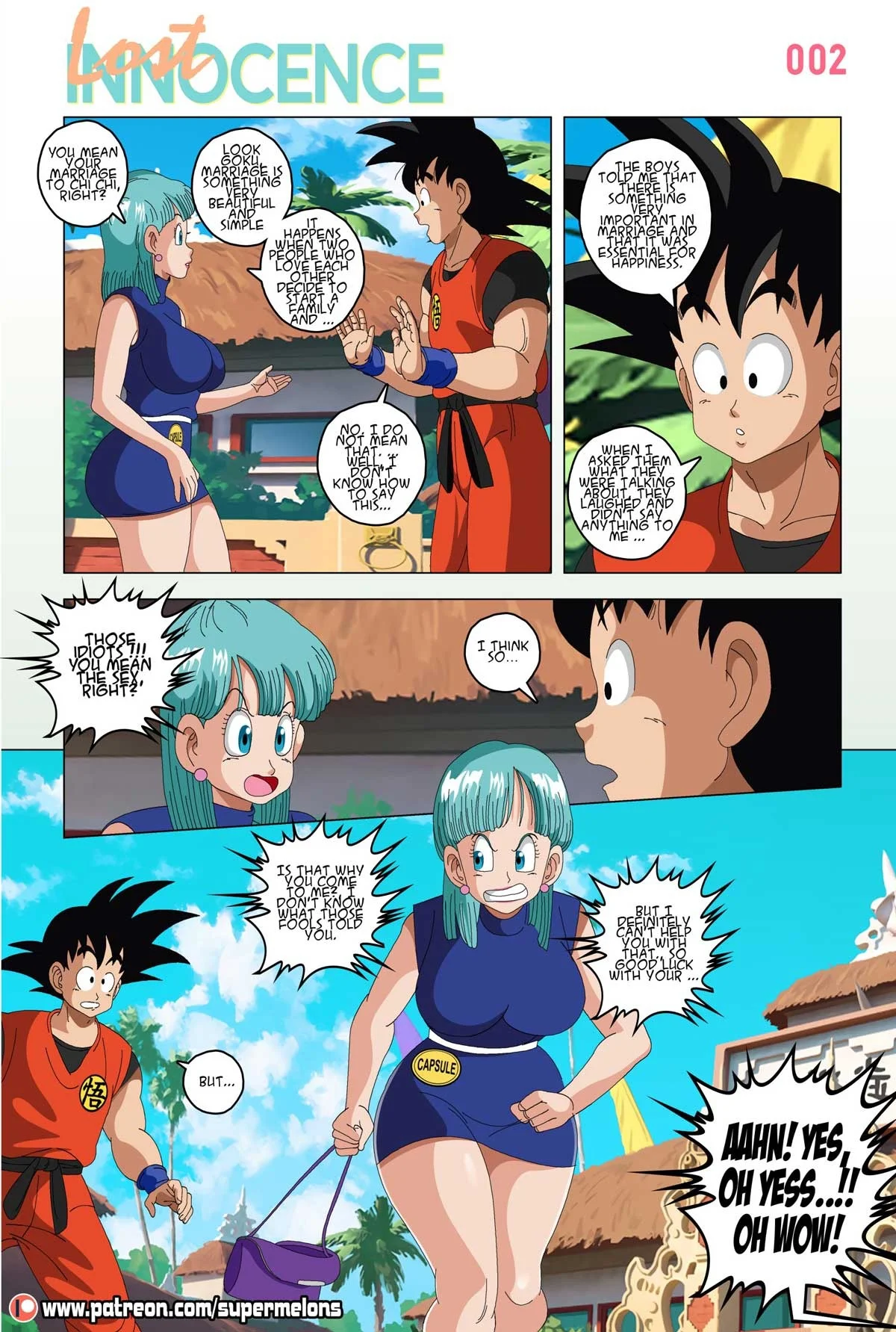 Portada del cómic Lost Innocence - Super Melons, con ilustración de estilo adulto. - Página 25