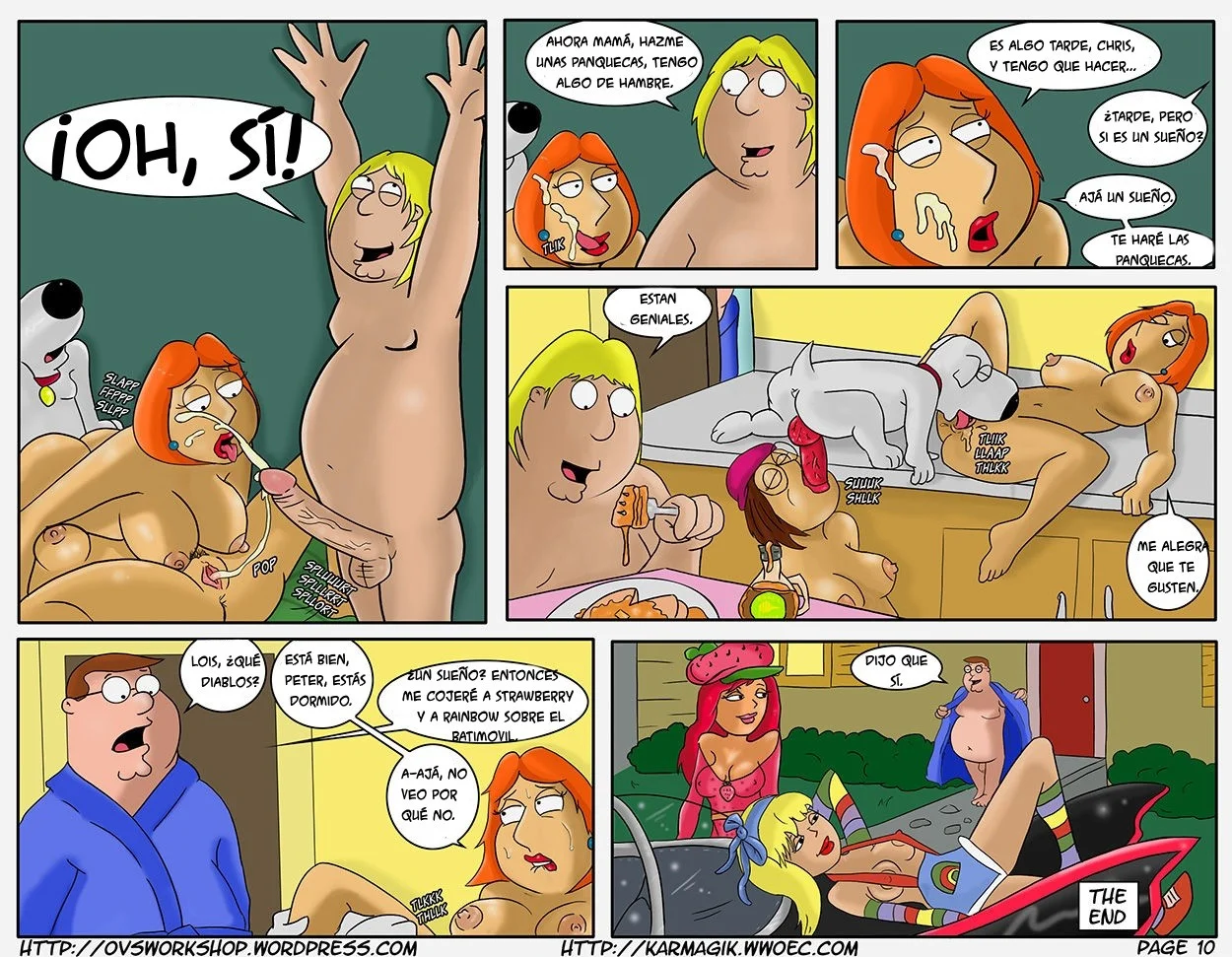 Portada del cómic Padre de Familia Comic XXX, con ilustración explícita para adultos.