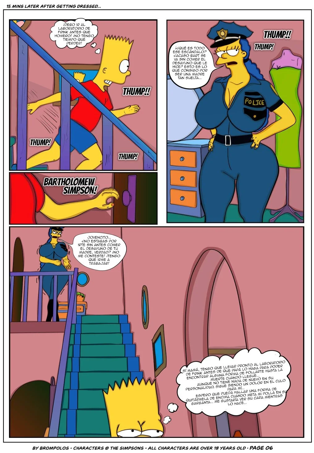 Portada del cómic The Simpson are The Sexenteins, con ilustración de los personajes en estilo caricaturesco. - Página 17