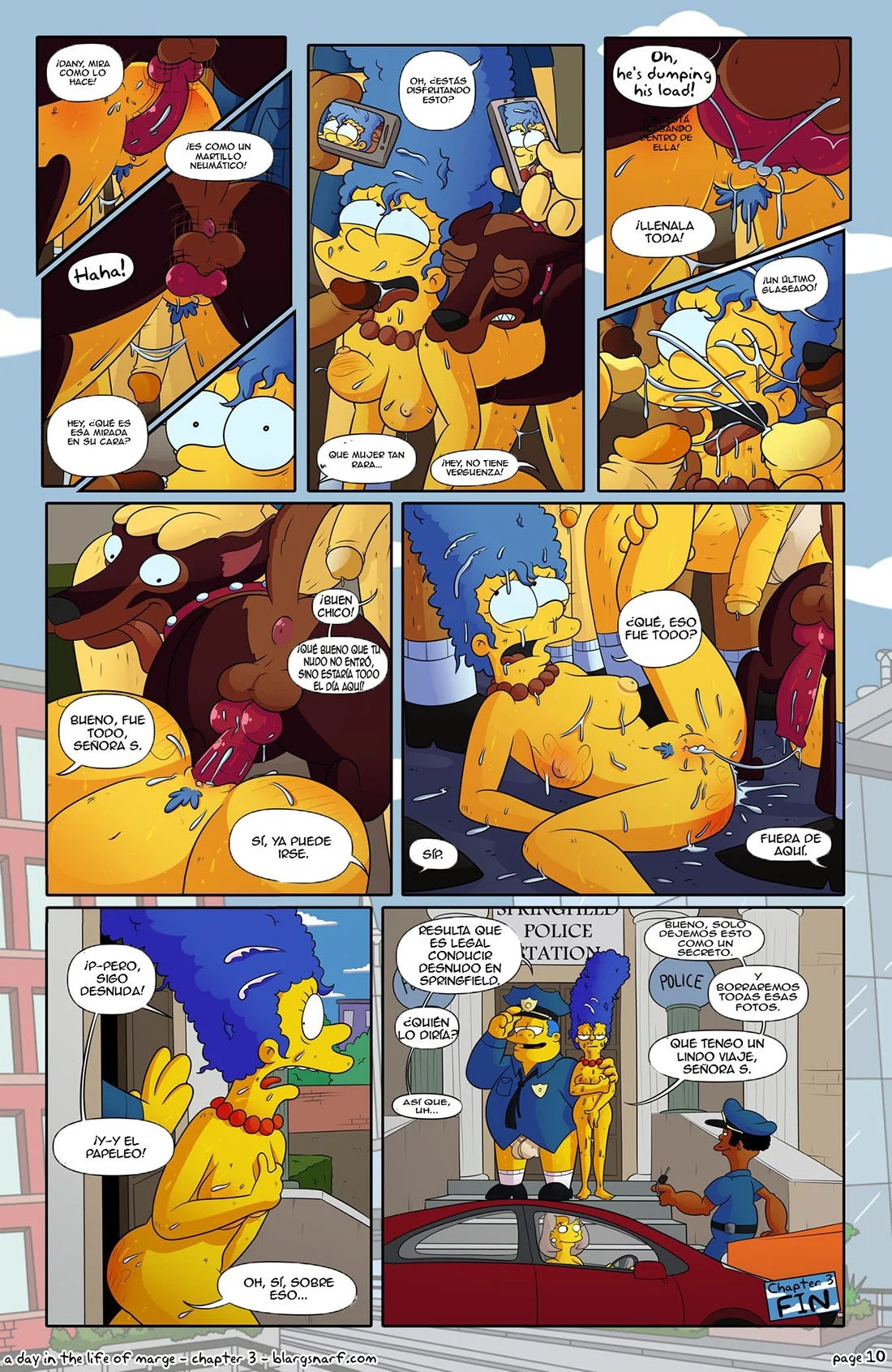 Portada del cómic Un Dia en la Vida de Marge Simpsons 3, mostrando a la protagonista en una escena cotidiana.