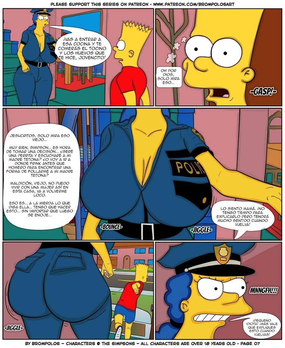 Portada del cómic The Simpson are The Sexenteins, con ilustración de los personajes en estilo caricaturesco. - Página 16