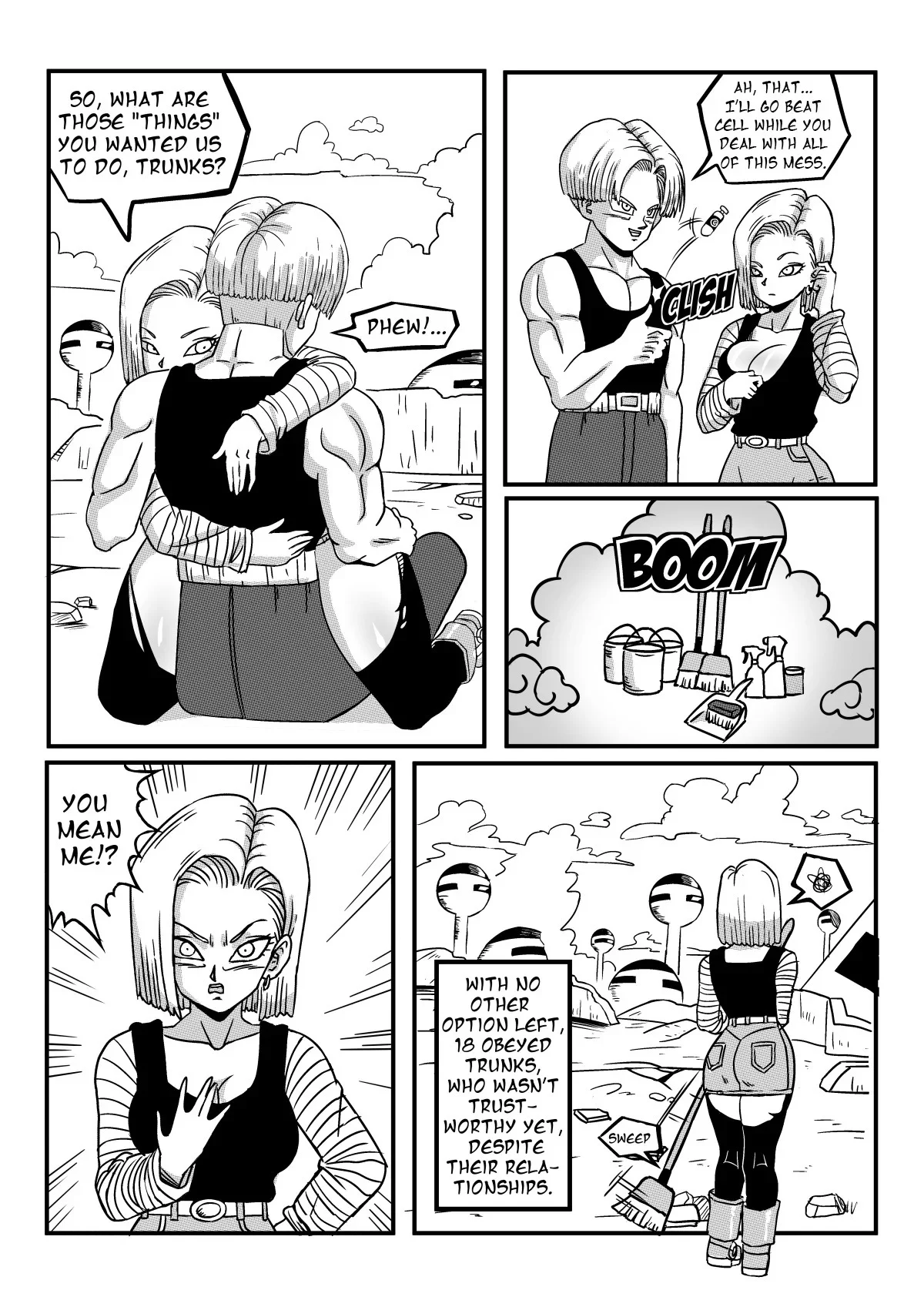 Portada del cómic Android 18 Stays in the Future - PinkPawg. - Página 2