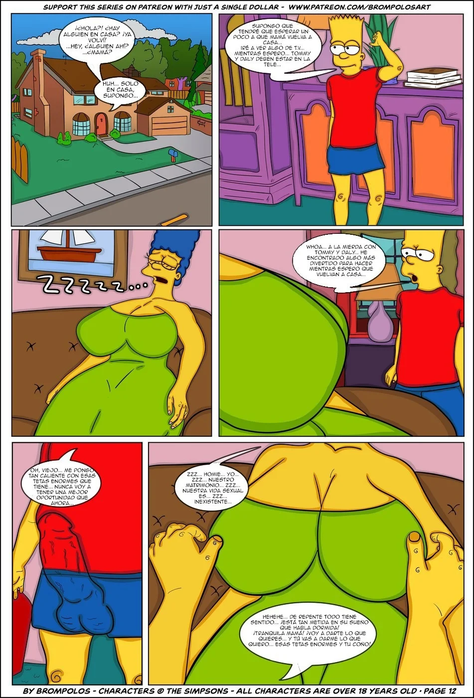 Portada del cómic The Simpson are The Sexenteins, con ilustración de los personajes en estilo caricaturesco. - Página 11