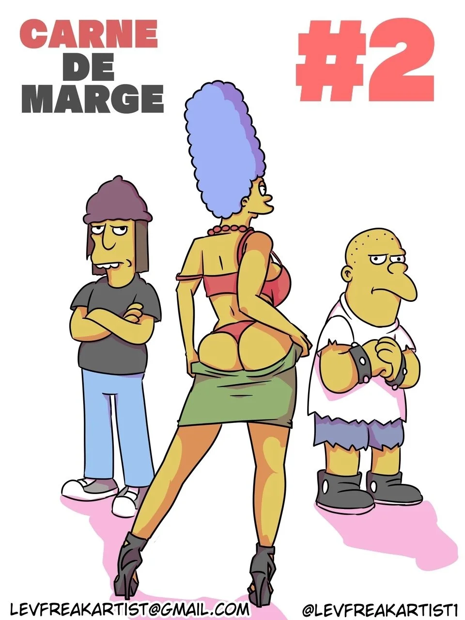 Portada del cómic Carne de Marge 2, ilustración de LevFreakArtist. - Página 19