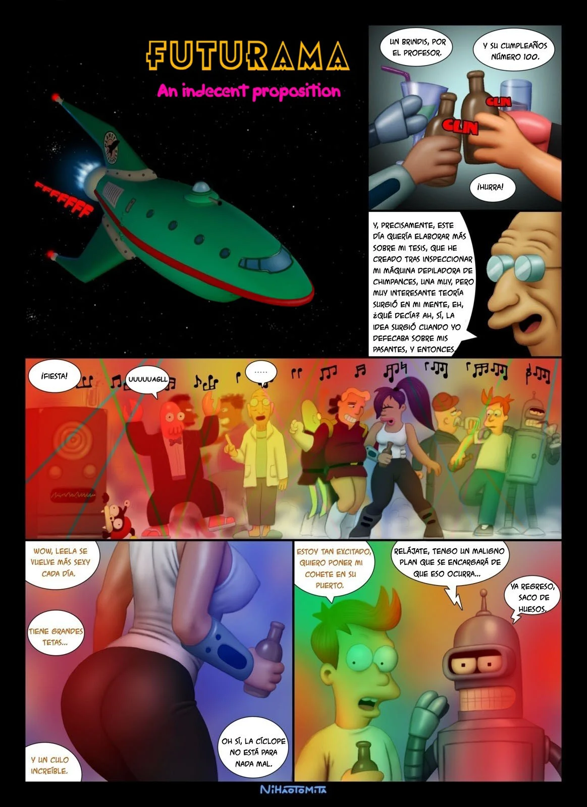 Portada del cómic Futurama – Indecent Proposition, con ilustración a color y diseño de la edición. - Página 16