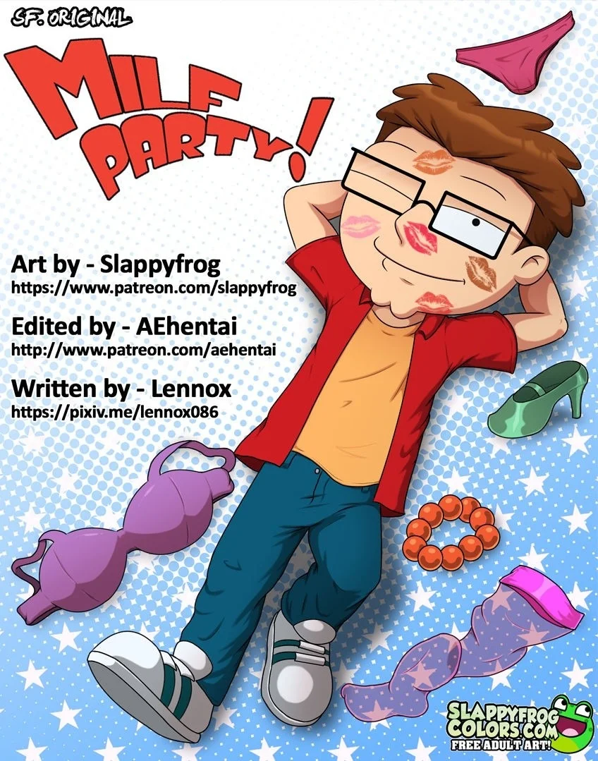 Portada del cómic Milf Party! de Slappyfrog, con ilustración a color. - Página 12