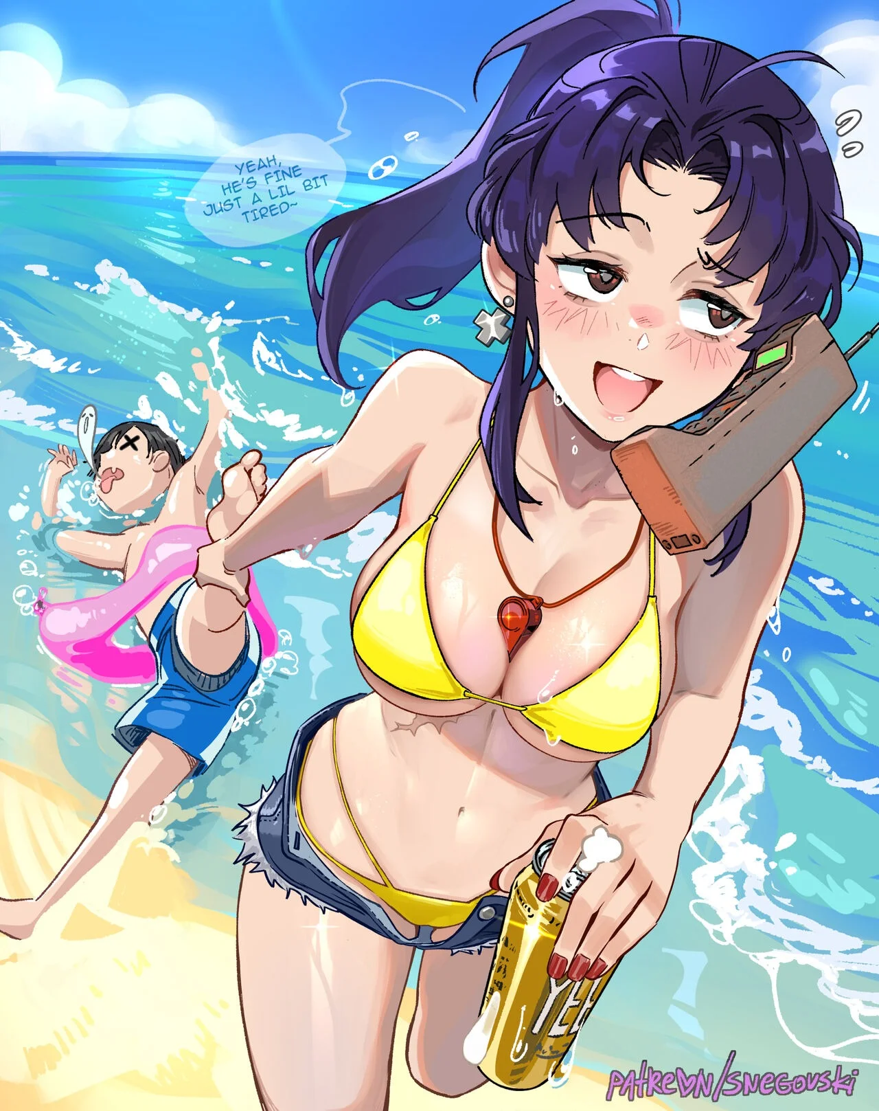 Portada del cómic Misato's Phone de Snegovski, ilustración principal de la obra. - Página 4