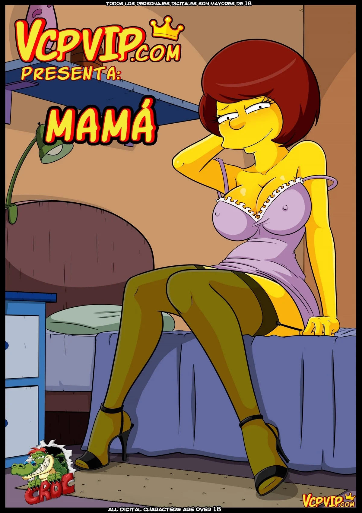 Portada del cómic Simpsons – Mamá, con ilustración de los personajes de la serie. - Página 21