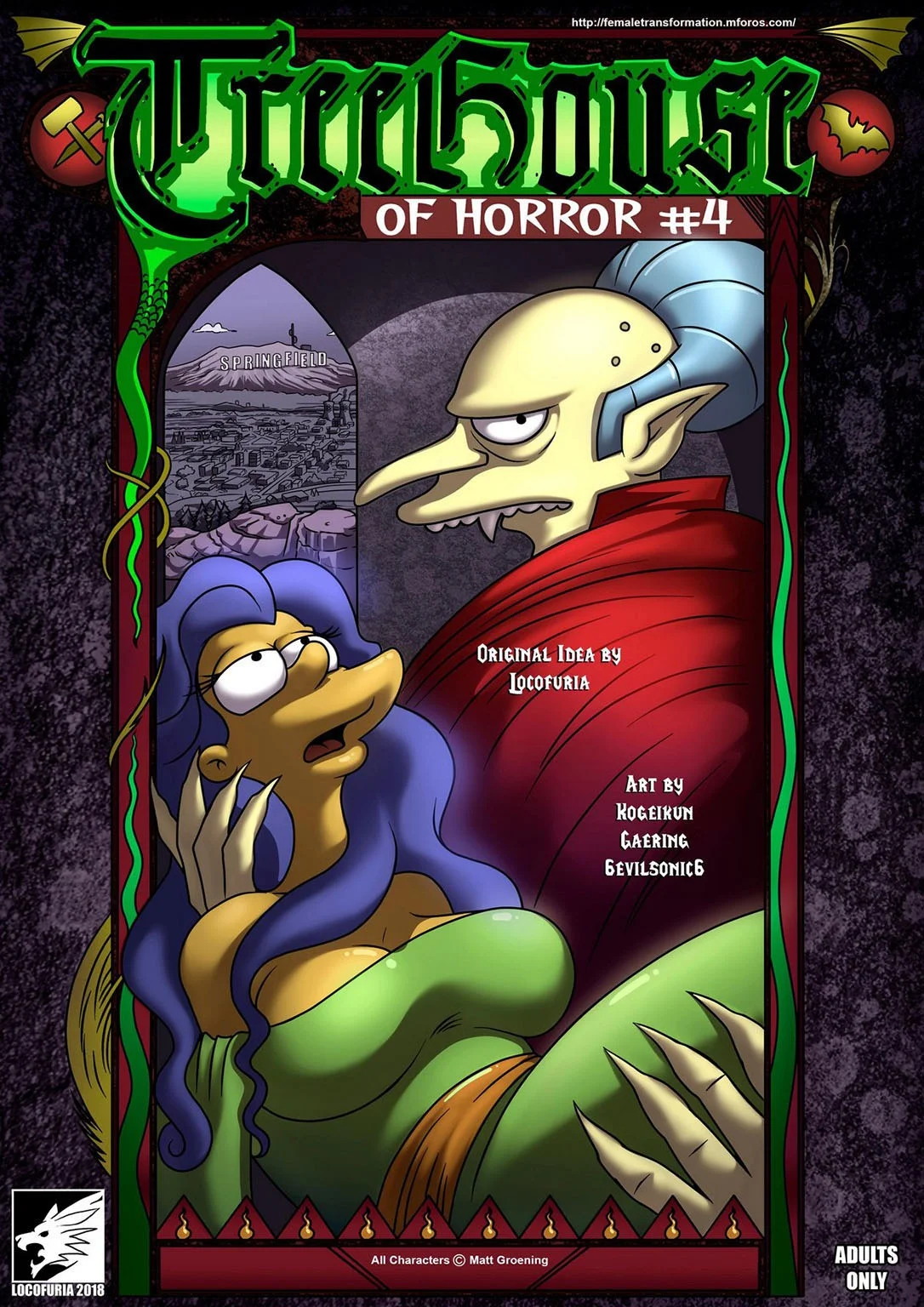Portada del cómic Treehouse of Horror 4 – Kogeikun, con ilustración principal y título destacado. - Página 28
