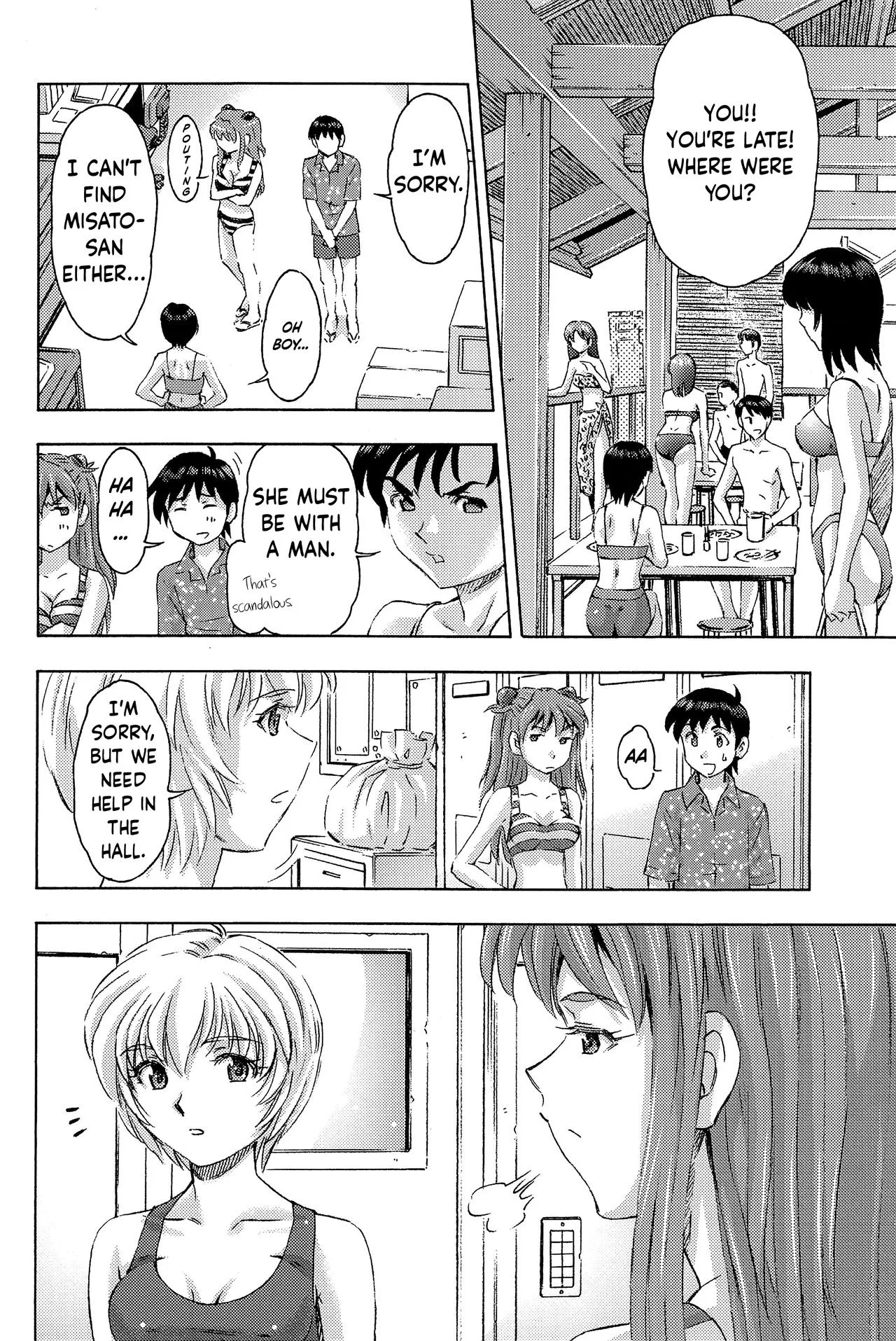 Portada del cómic 3-nin Musume to Umi no Ie, basado en Neon Genesis Evangelion. - Página 30