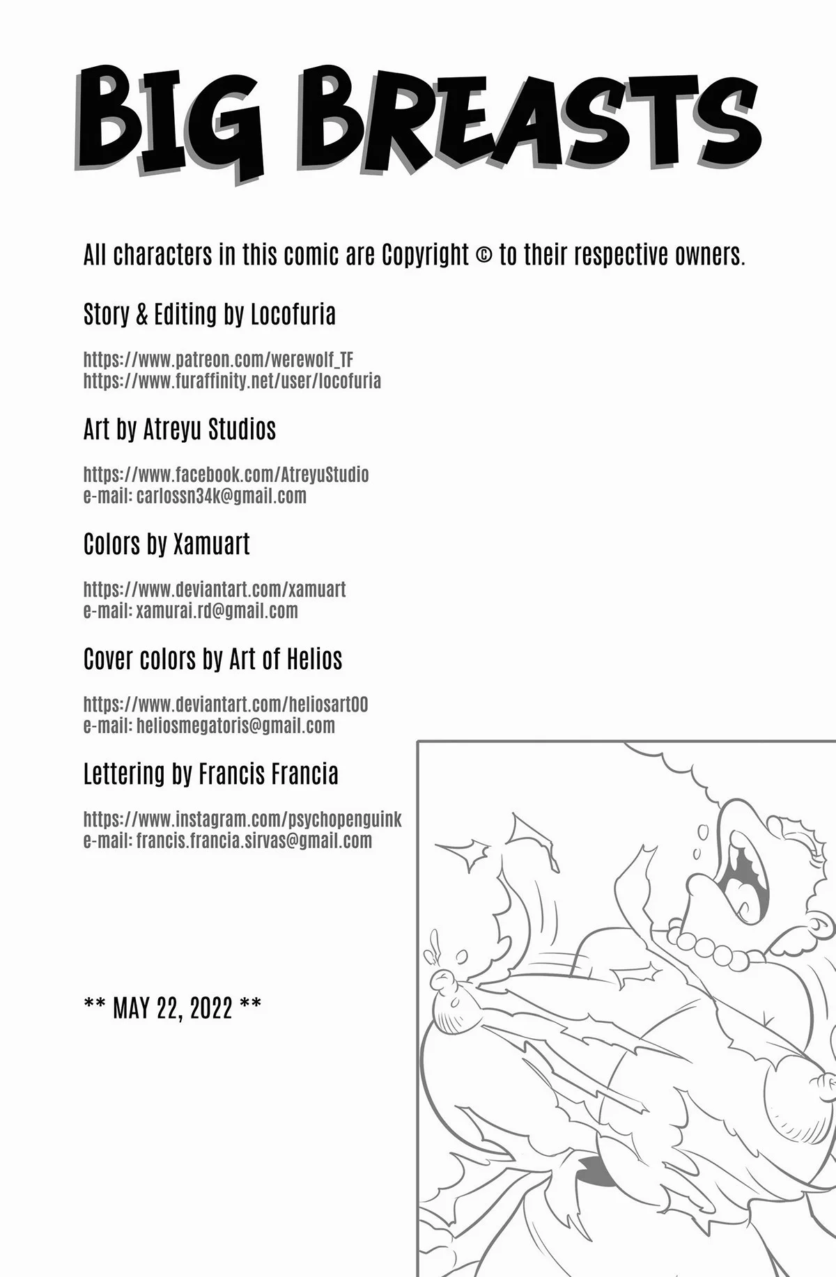 Portada del cómic Big Breasts – Locofuria, con ilustración de temática adulta. - Página 28