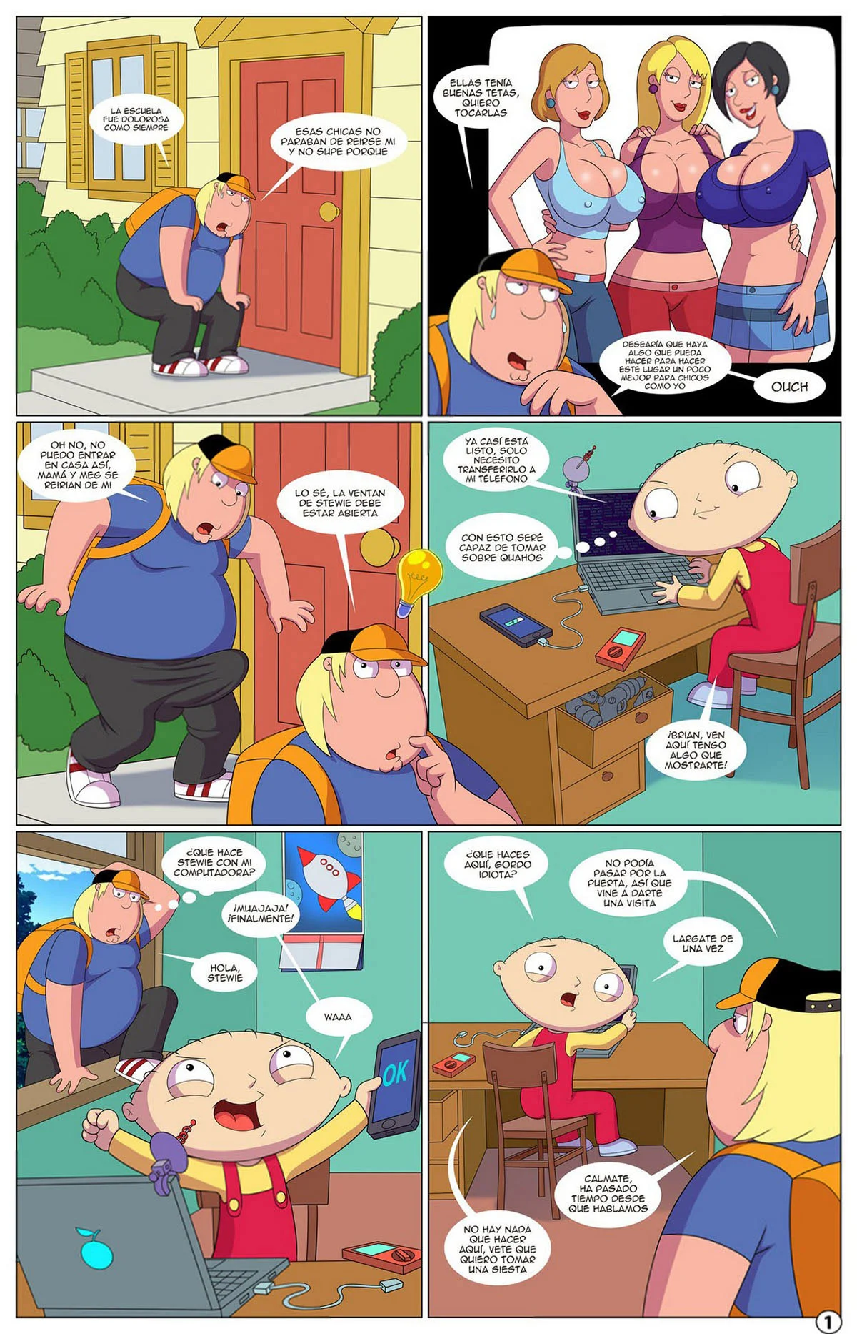 Portada del cómic Quahog Diaries 1, edición de Family Guy. - Página 12
