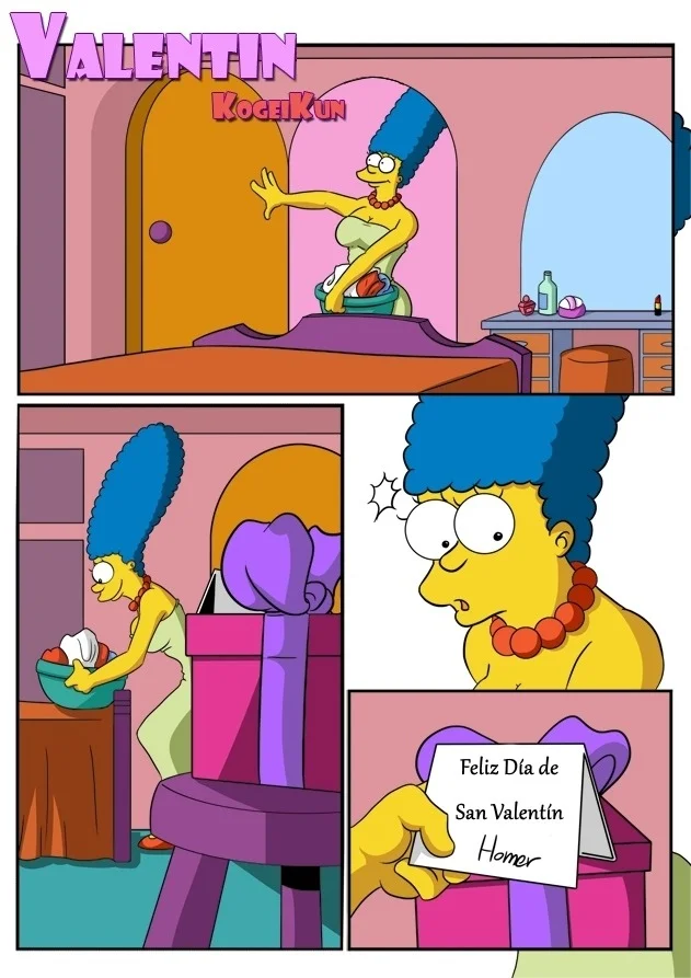 Portada del cómic San Valentin – Simpsons Porno, con temática de San Valentín y estilo adulto. - Página 18