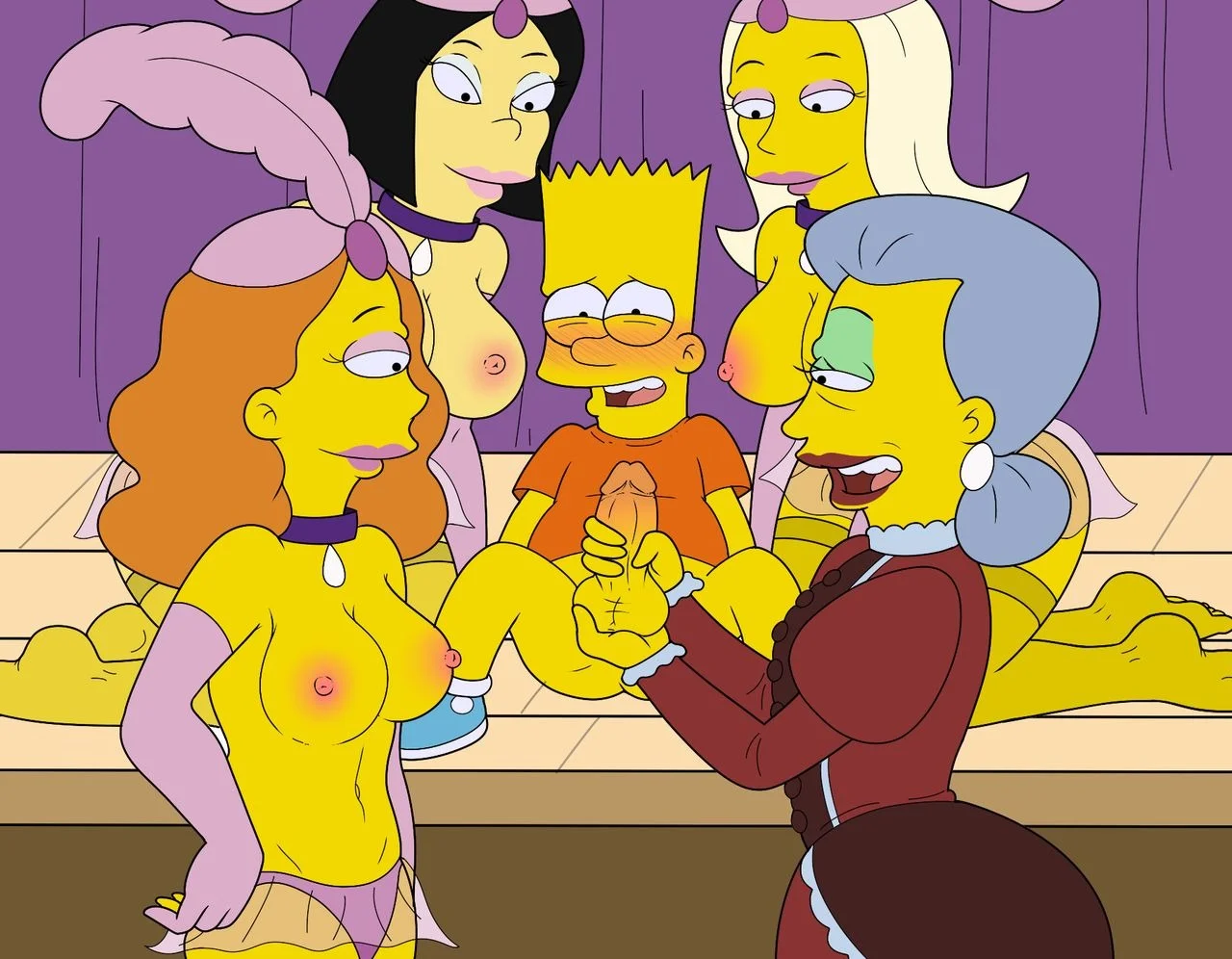 Portada del cómic Showtime Burlesque – Los Simpsons XXX, con ilustración sugerente y estilo caricaturesco. - Página 7