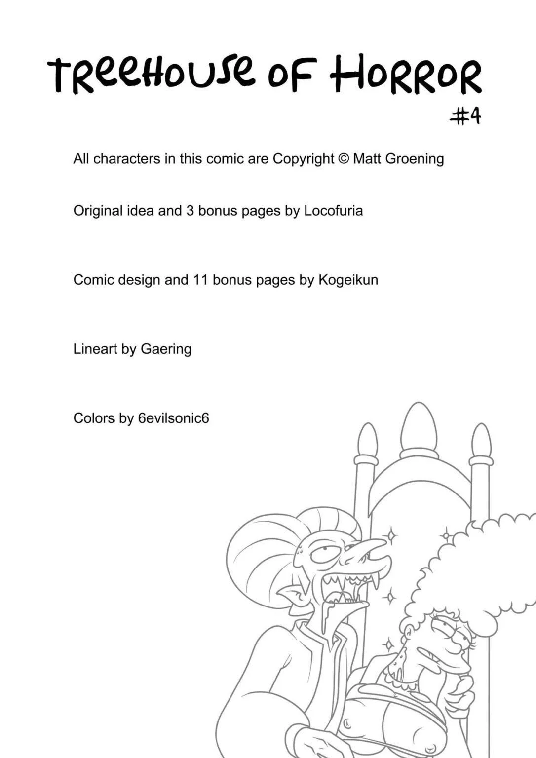 Portada del cómic Treehouse of Horror 4 – Kogeikun, con ilustración principal y título destacado. - Página 27