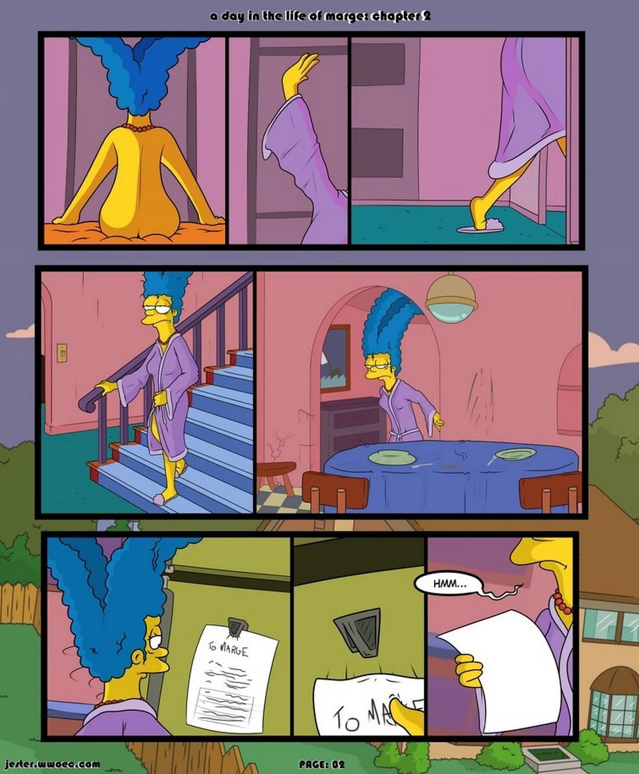 Portada del cómic Un Dia en la Vida de Marge Simpsons 2, mostrando a la protagonista en una escena cotidiana. - Página 12