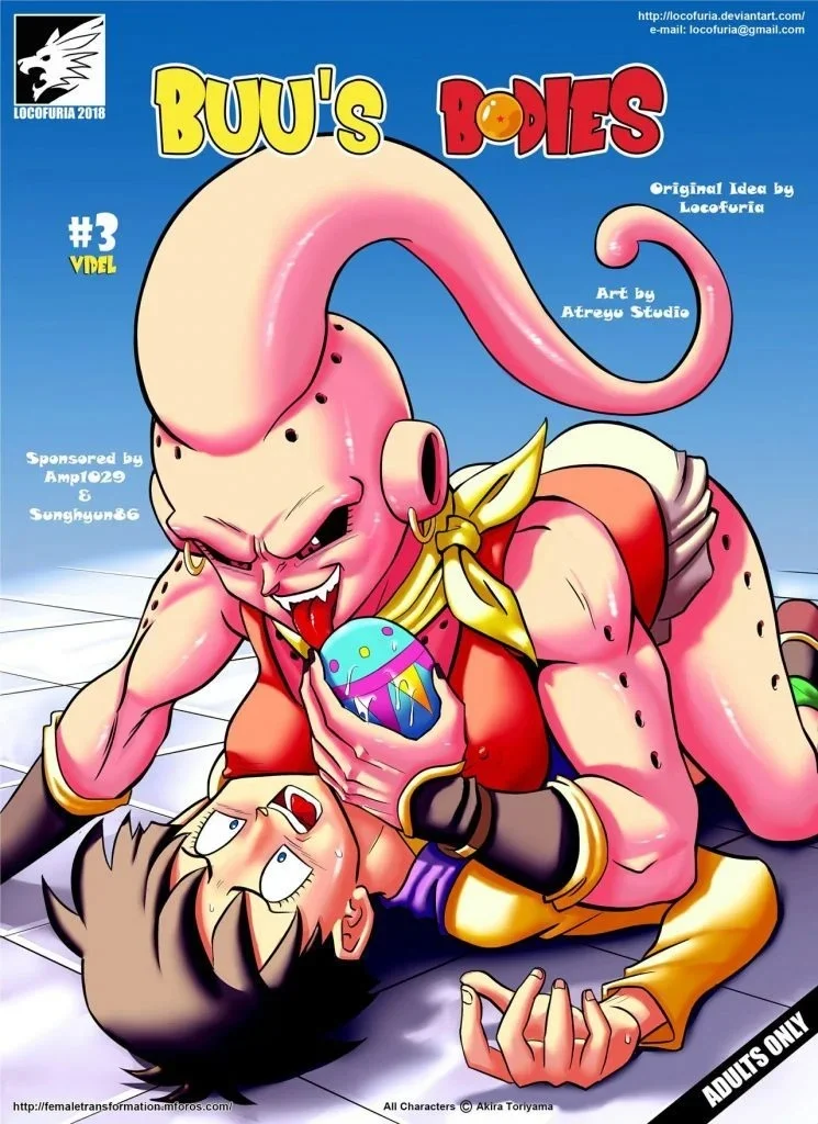Portada del cómic Buu's Bodies 3, con ilustración de personajes y escena sugerente. - Página 28