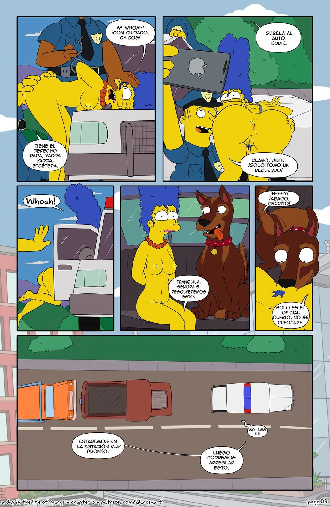Portada del cómic Un Dia en la Vida de Marge Simpsons 3, mostrando a la protagonista en una escena cotidiana. - Página 8