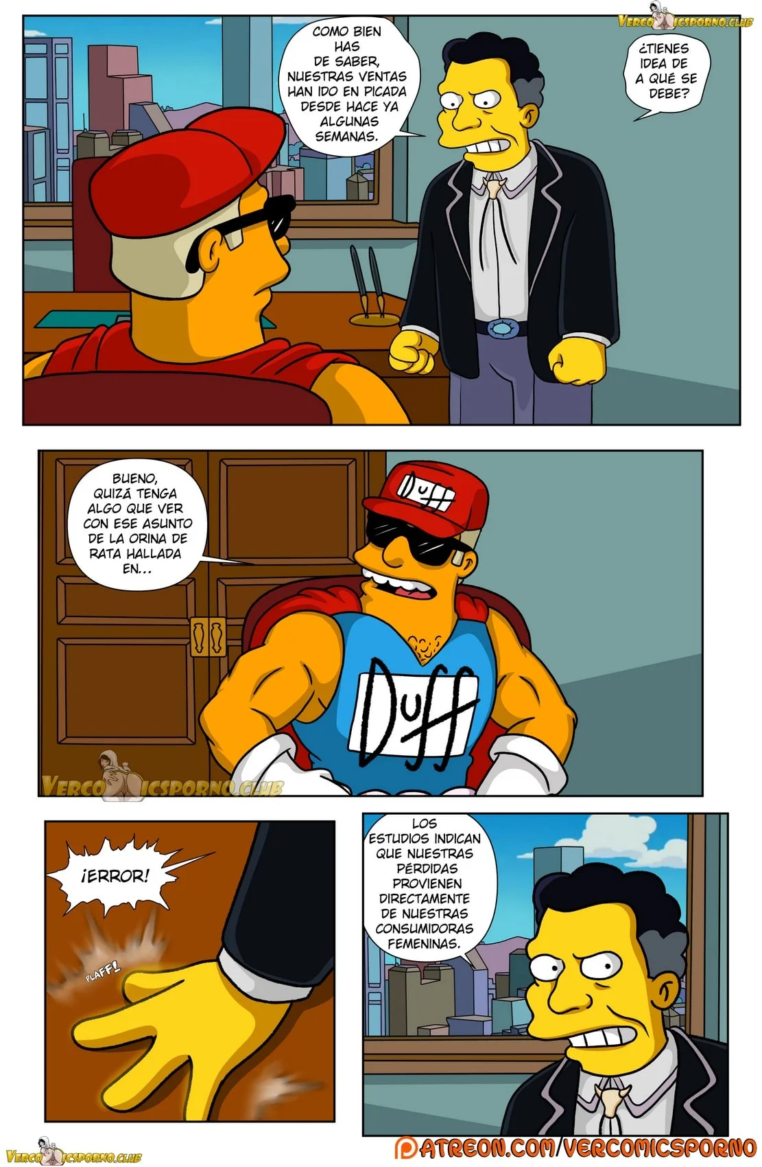 Portada del cómic The Simpsons Titania, con ilustración principal y título destacado. - Página 48