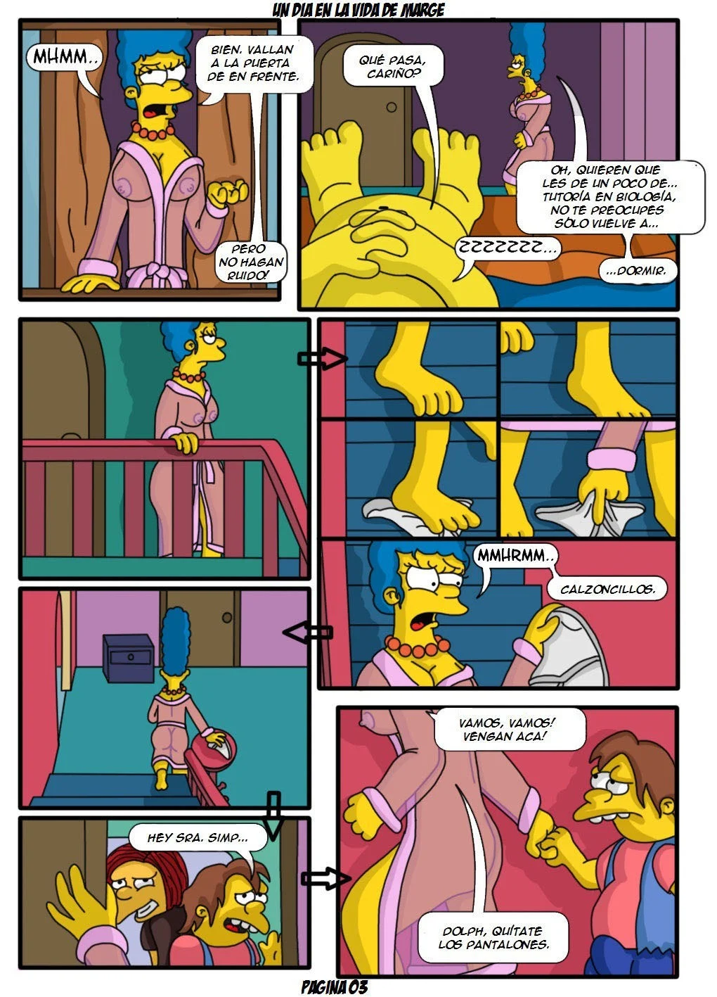 Portada del cómic Un Dia en la Vida de Marge Simpsons 1, mostrando a la protagonista en una escena cotidiana. - Página 19