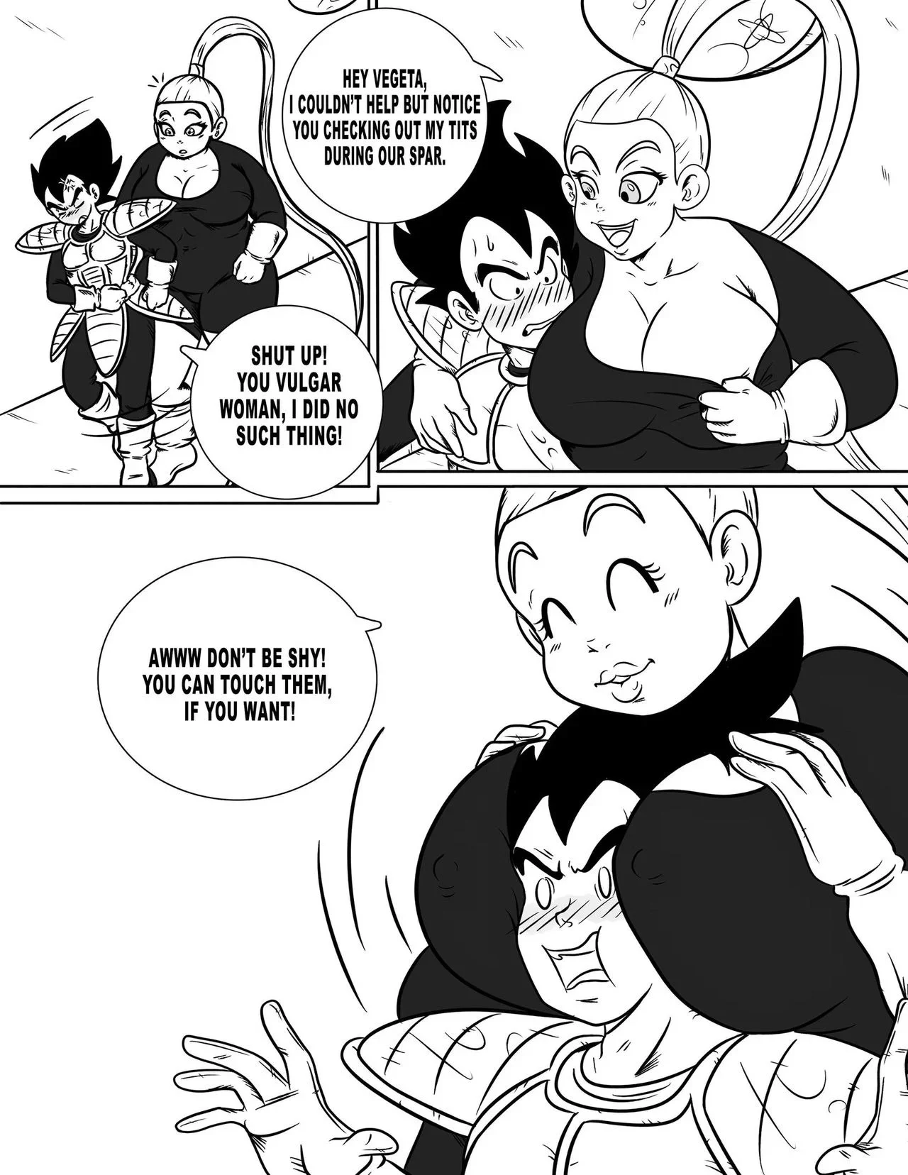 Portada del cómic Enjoying Bonyu Boobies, con ilustración de temática adulta. - Página 24