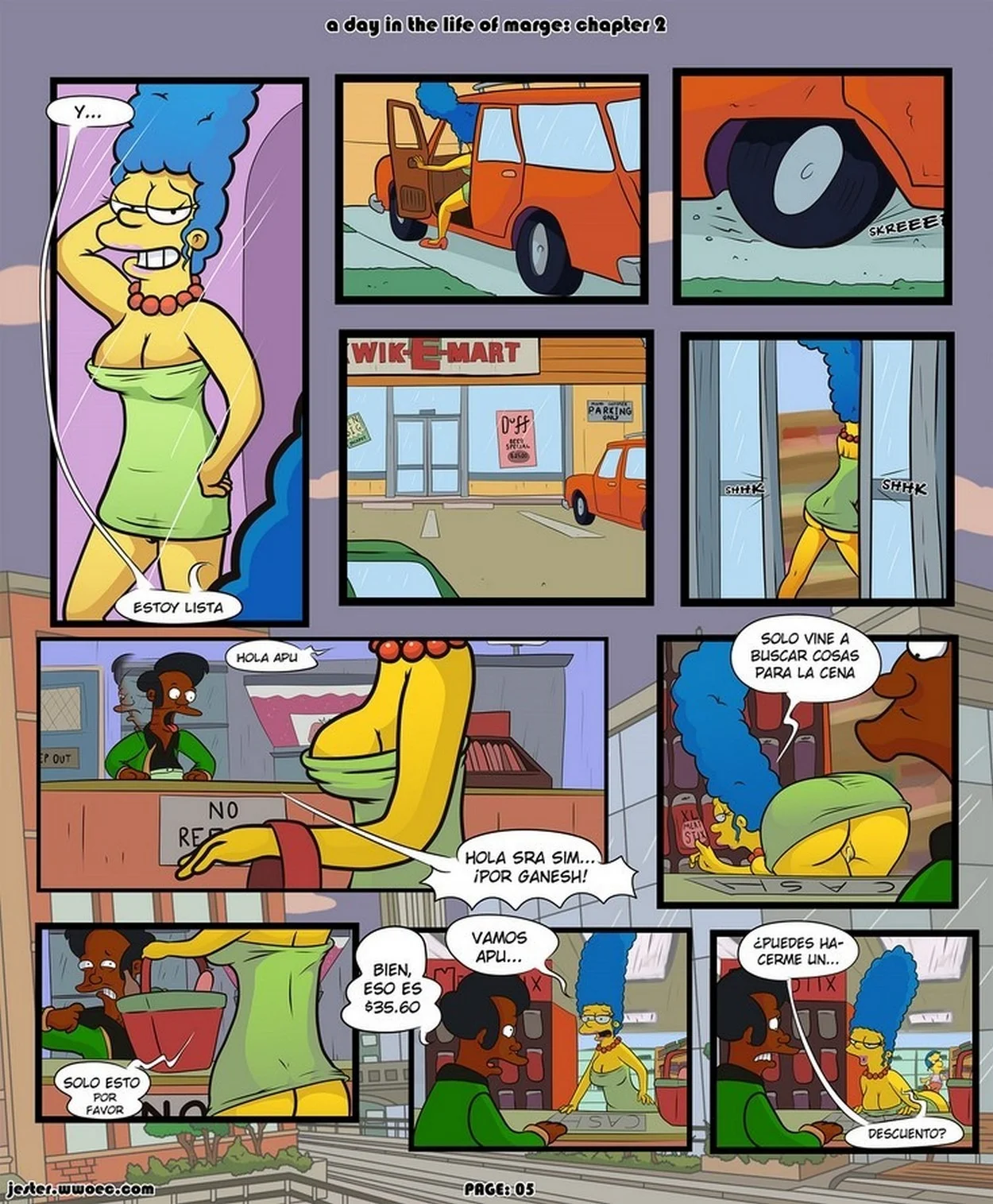 Portada del cómic Un Dia en la Vida de Marge Simpsons 2, mostrando a la protagonista en una escena cotidiana. - Página 9