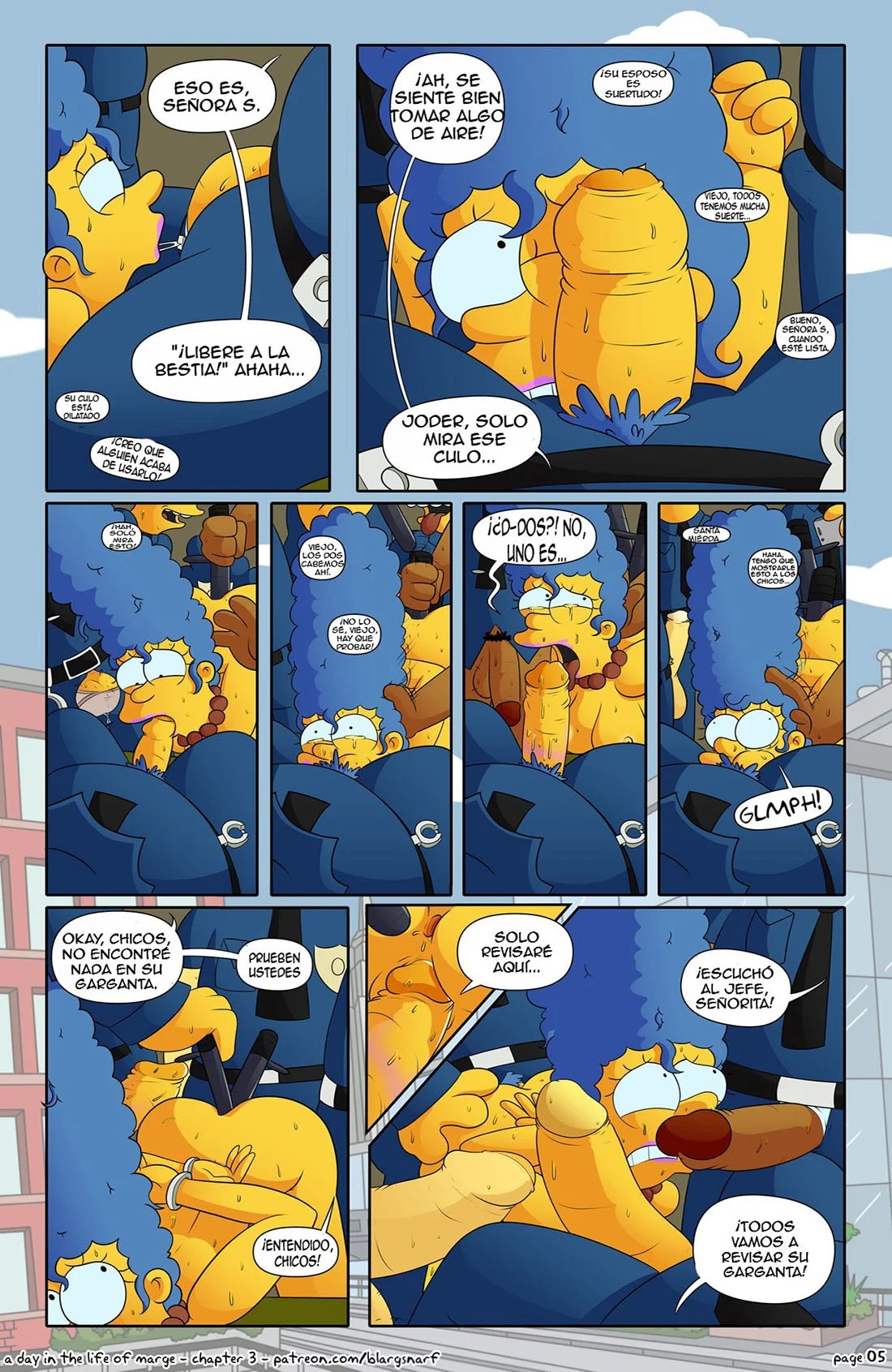 Portada del cómic Un Dia en la Vida de Marge Simpsons 3, mostrando a la protagonista en una escena cotidiana. - Página 6