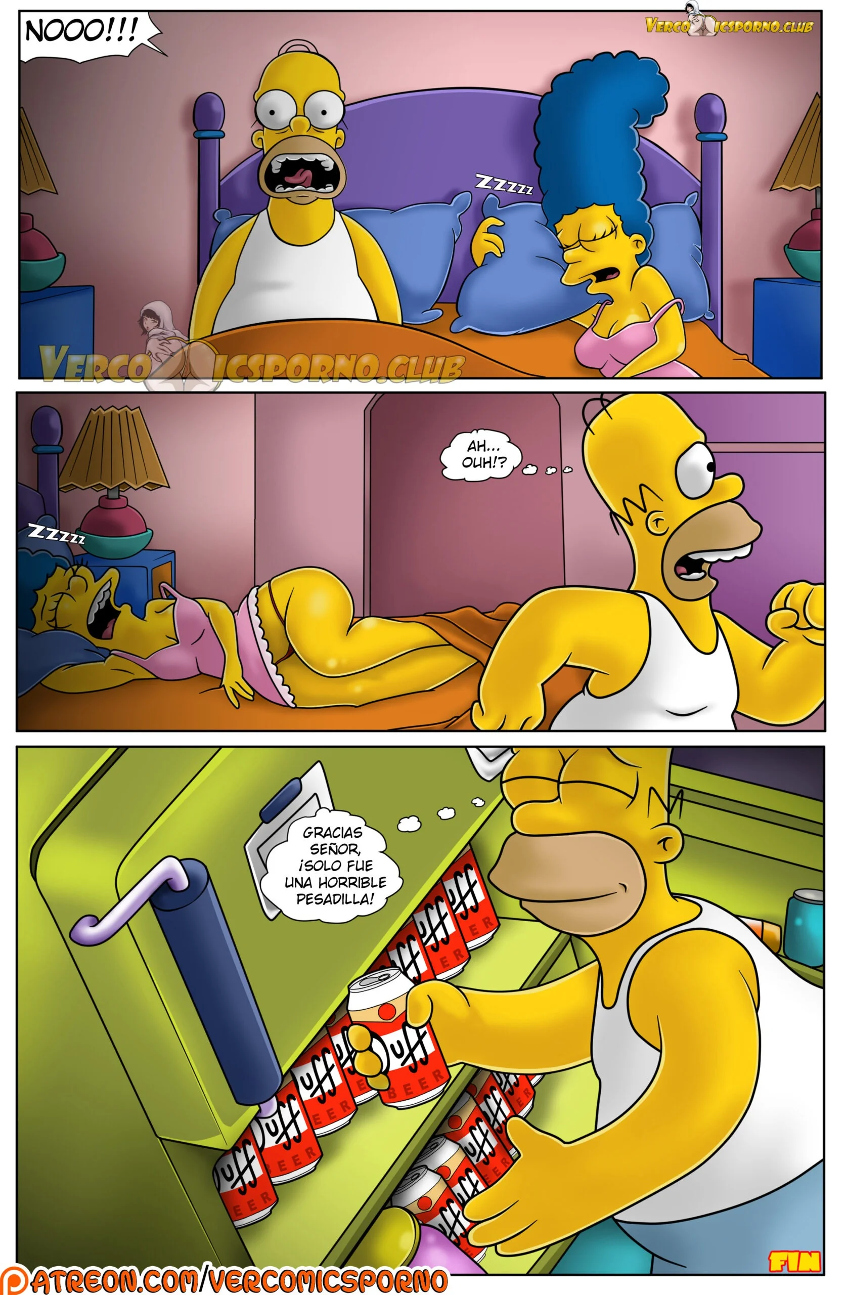 Portada del minicomic La Pesadilla de Homero, con su título y arte ilustrado.
