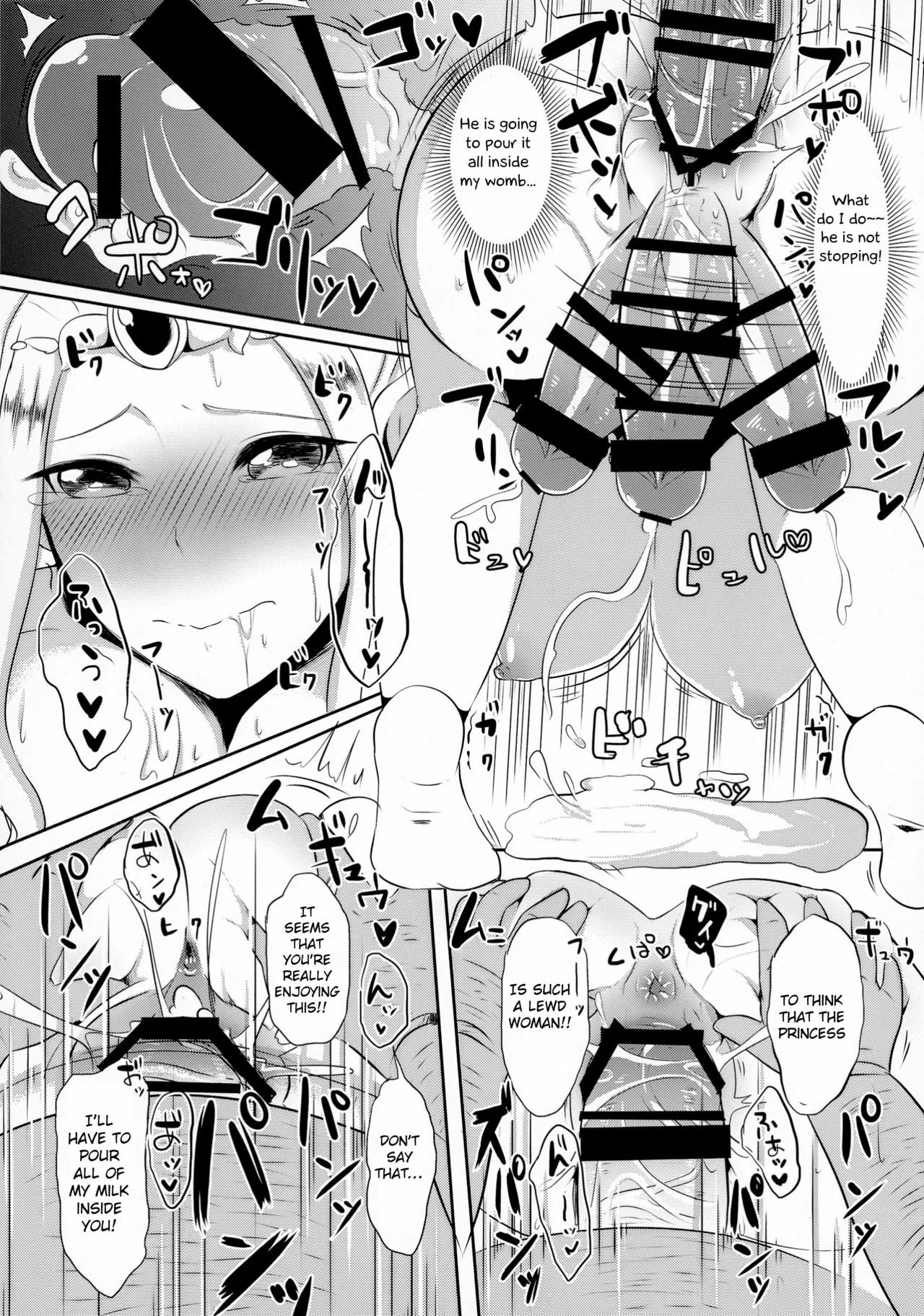 Portada del cómic Toki Mawari 1.5, con la imagen de TokiOca Zelda Hime transformada en futanari. - Página 6