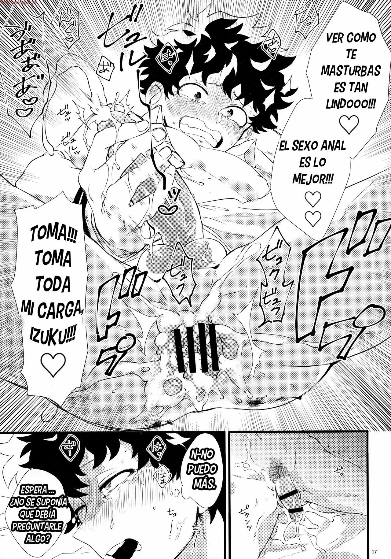 Portada del cómic Toga-chan to Deku-kun, con los personajes principales en primer plano. - Página 3