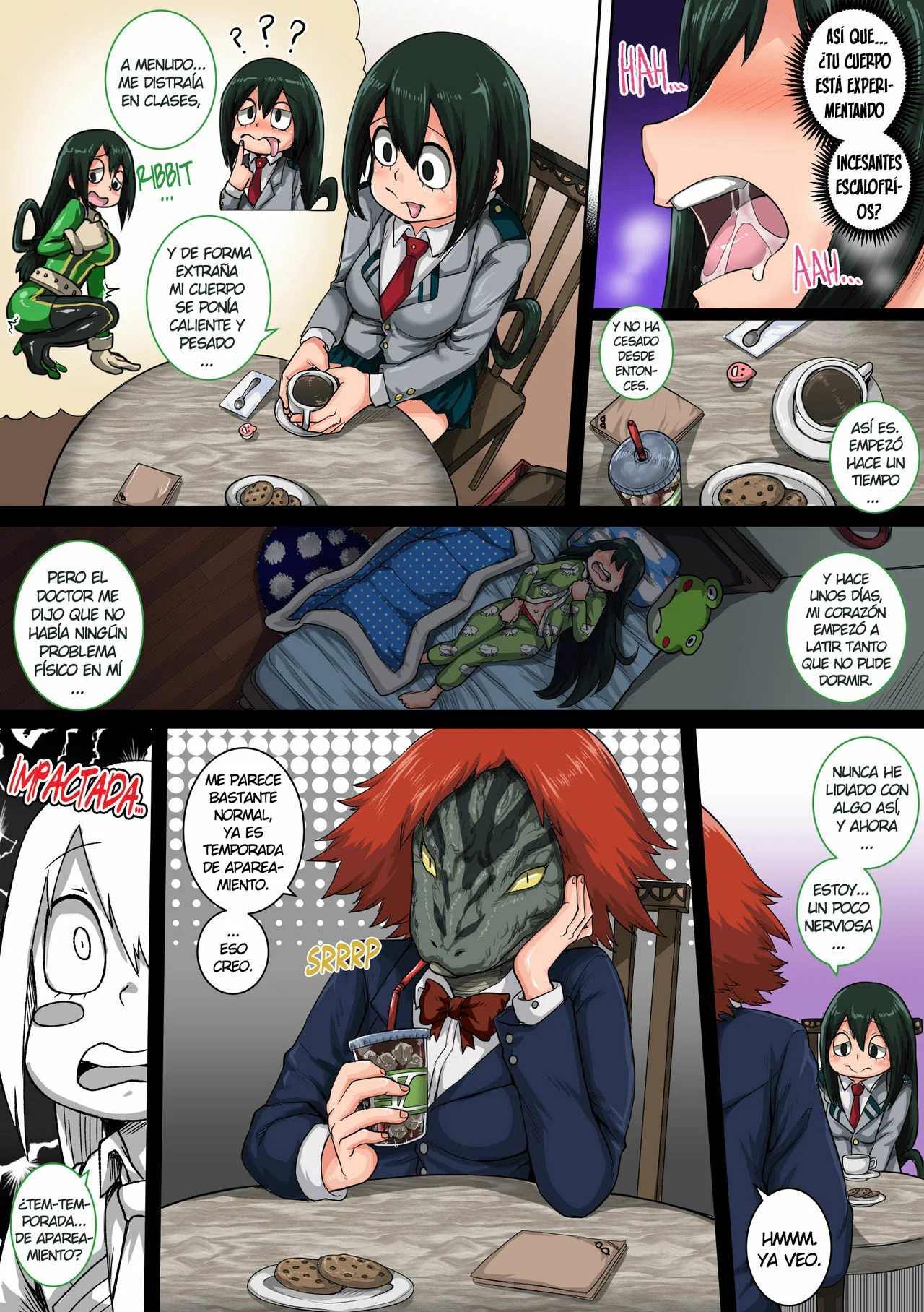 Portada del cómic Boku no Harem Academia 6, con la chica de instintos animales en primer plano. - Página 76