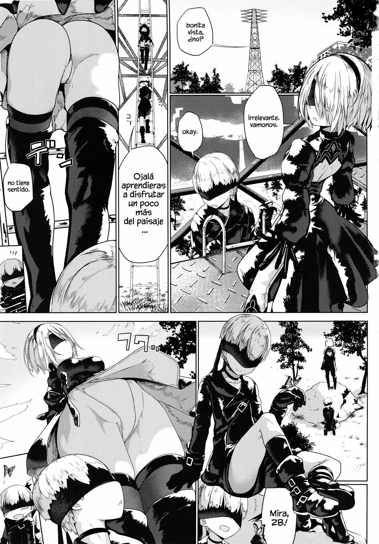 Portada del cómic Android no Ecchi na Yatsu, con ilustración de androides en escena sugerente. - Página 30