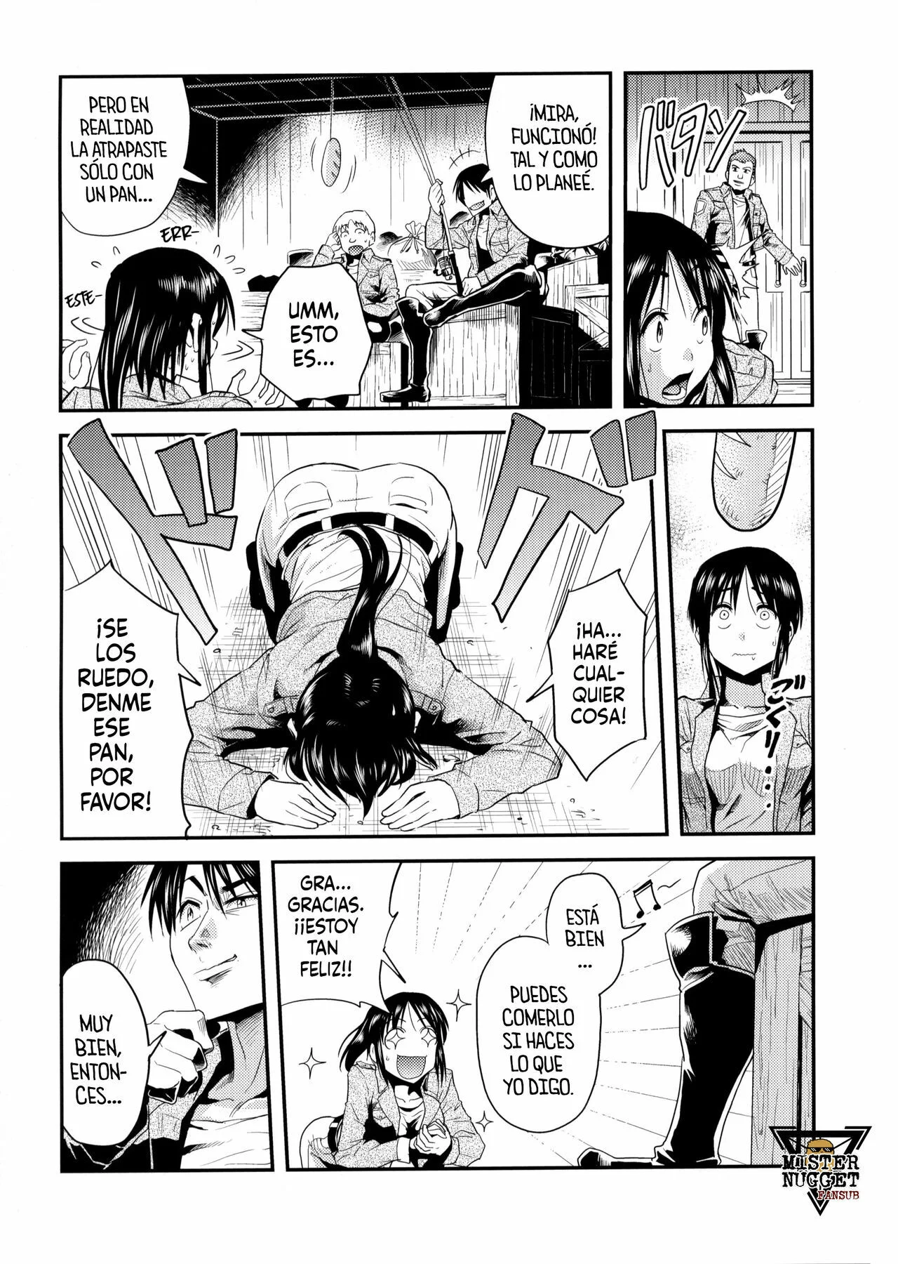 Portada del cómic Shingeki no Harapeko Musume, con su título y arte principal. - Página 22