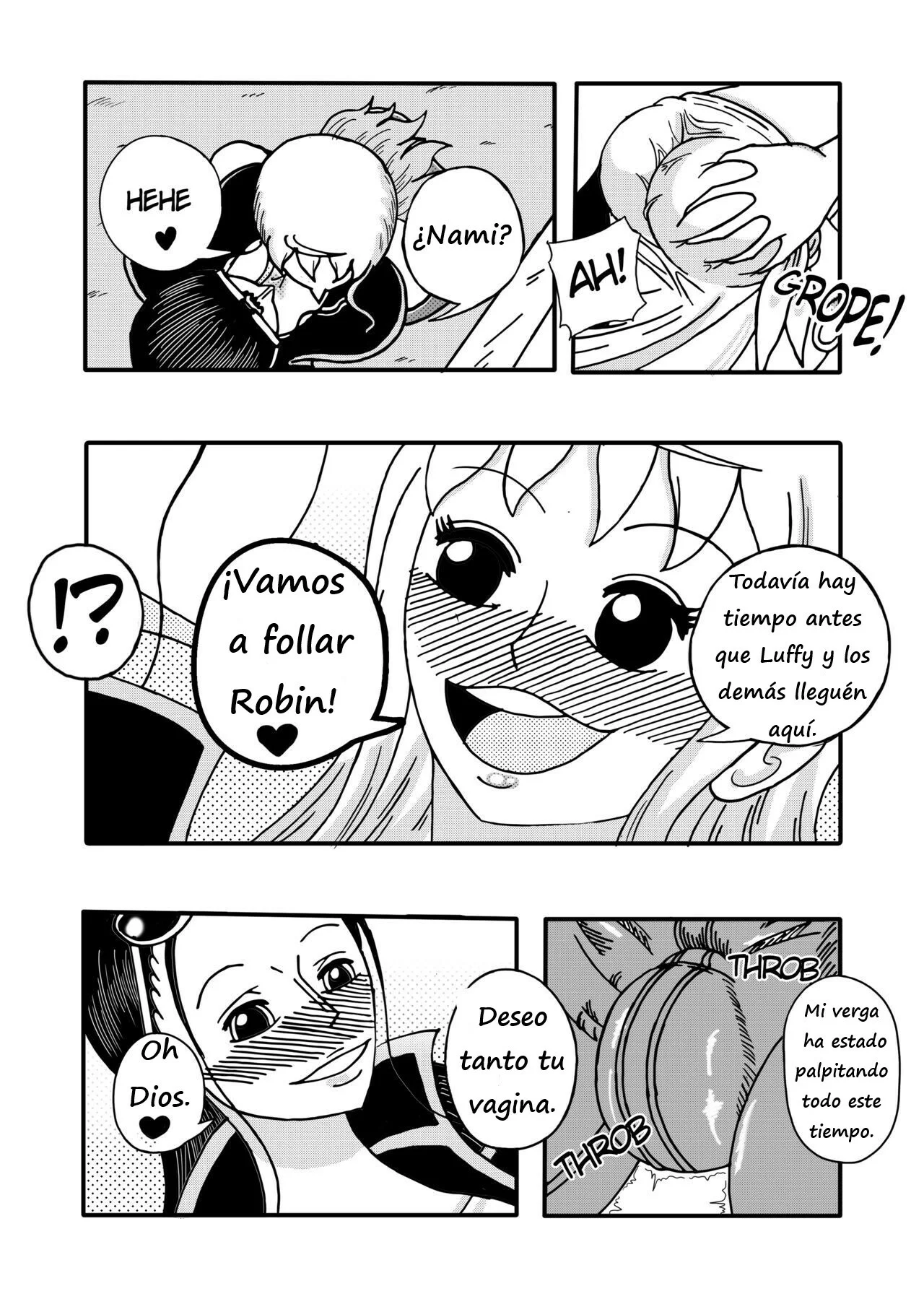 Portada del cómic Robin x Nami: Reunión en el Thousand Sunny, con las dos personajes en el barco. - Página 15