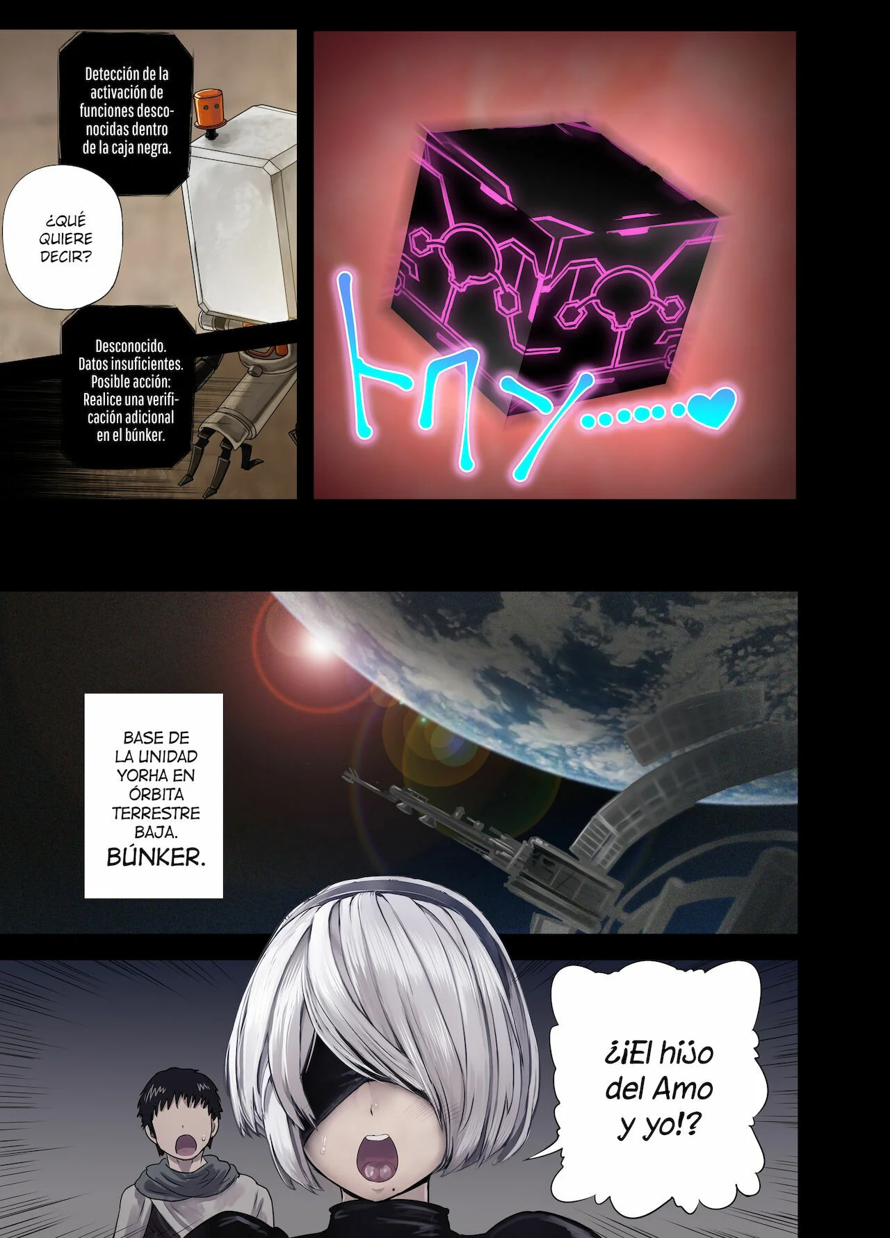 Portada del cómic 2B Doujin, ilustración de estilo anime. - Página 17