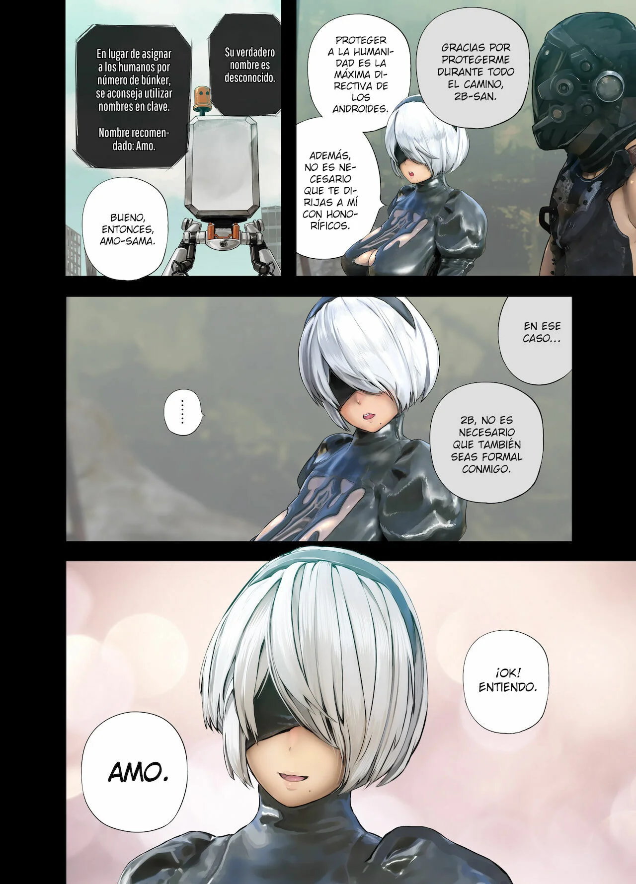 Portada del cómic 2B Doujin, ilustración de estilo anime. - Página 32