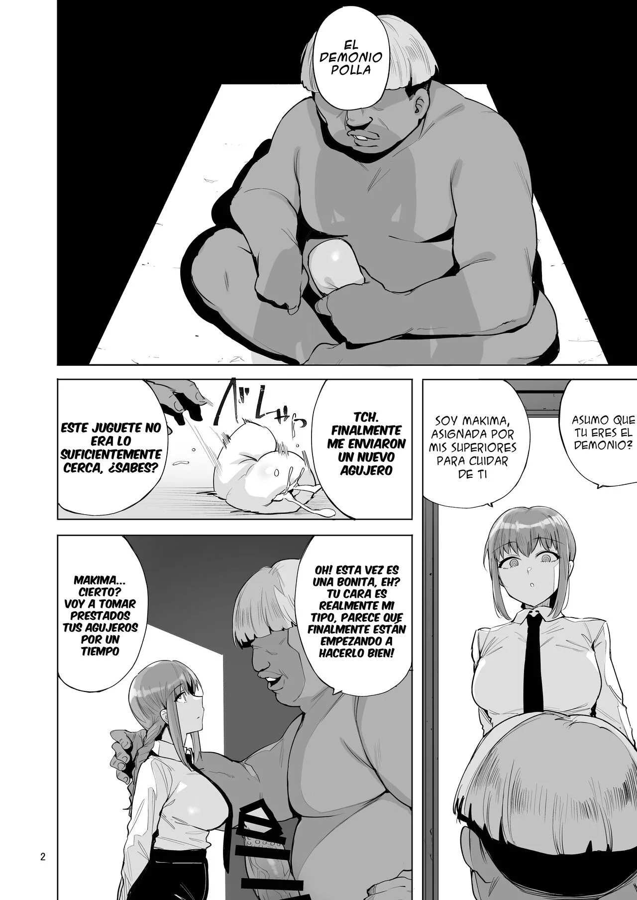 Portada del cómic Makima VS Chinpo no Akuma, con ilustración de los personajes enfrentados. - Página 24