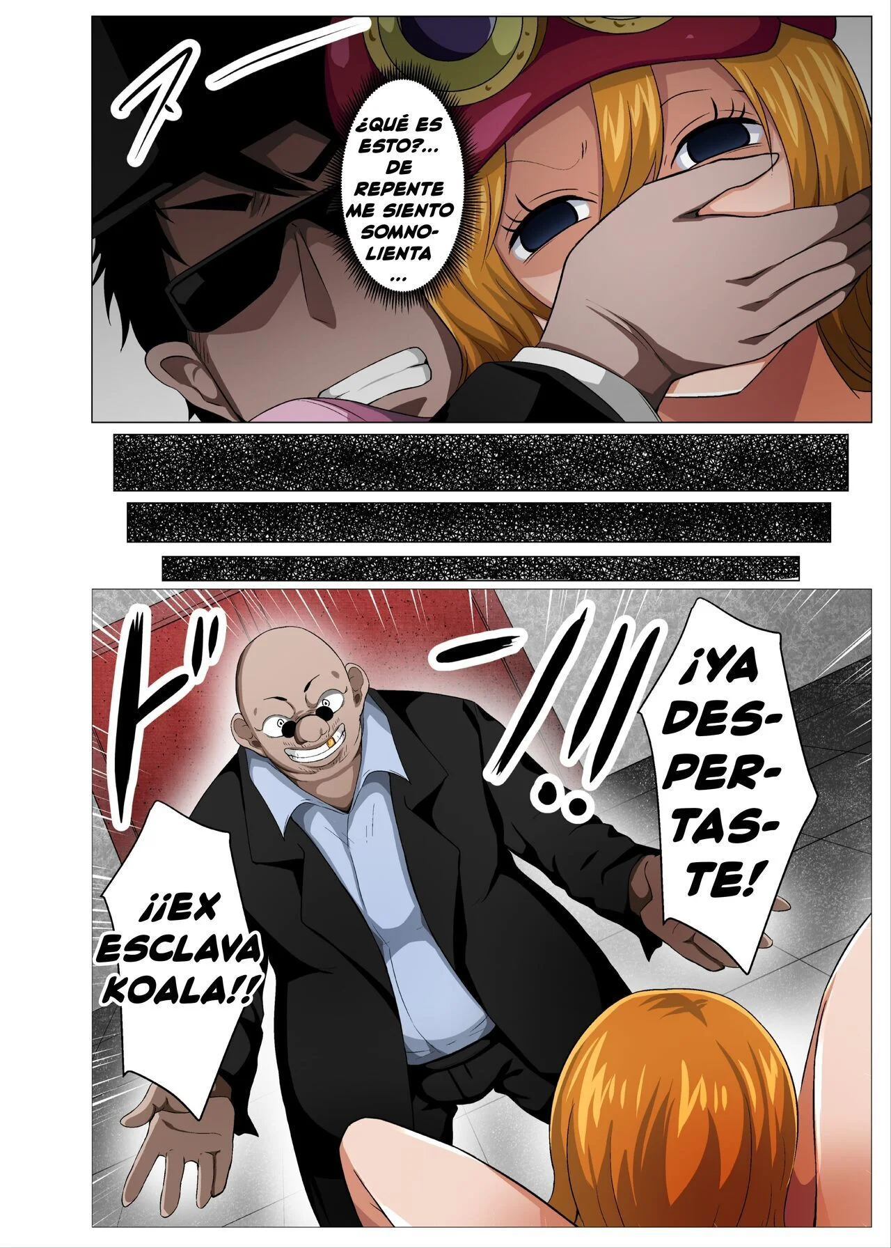 Portada del cómic Nerawareta Moto Dorei no Bakunyuu Musume, mostrando a la protagonista de enormes pechos en una pose sugeren - Página 19