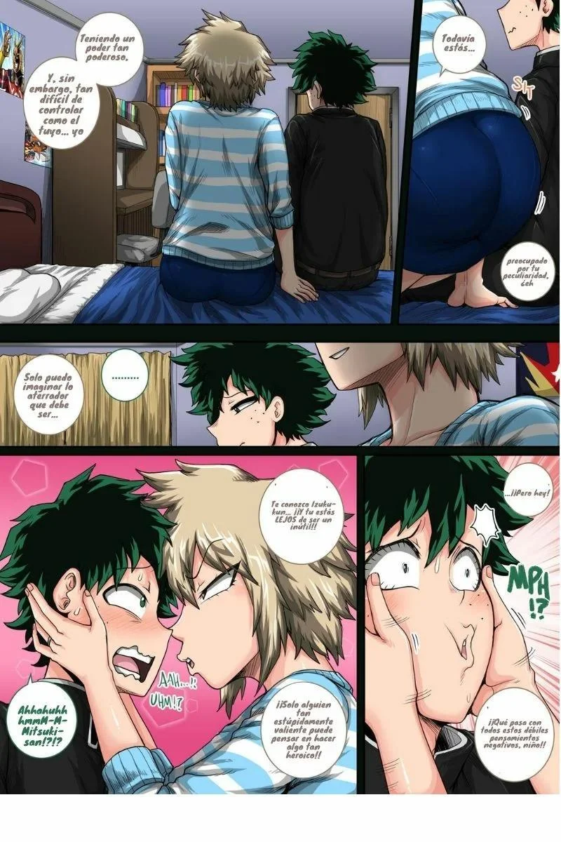 Portada del capítulo 8 de Boku no Harem Academia, con Bakugou Mama en una escena de verano. - Página 58