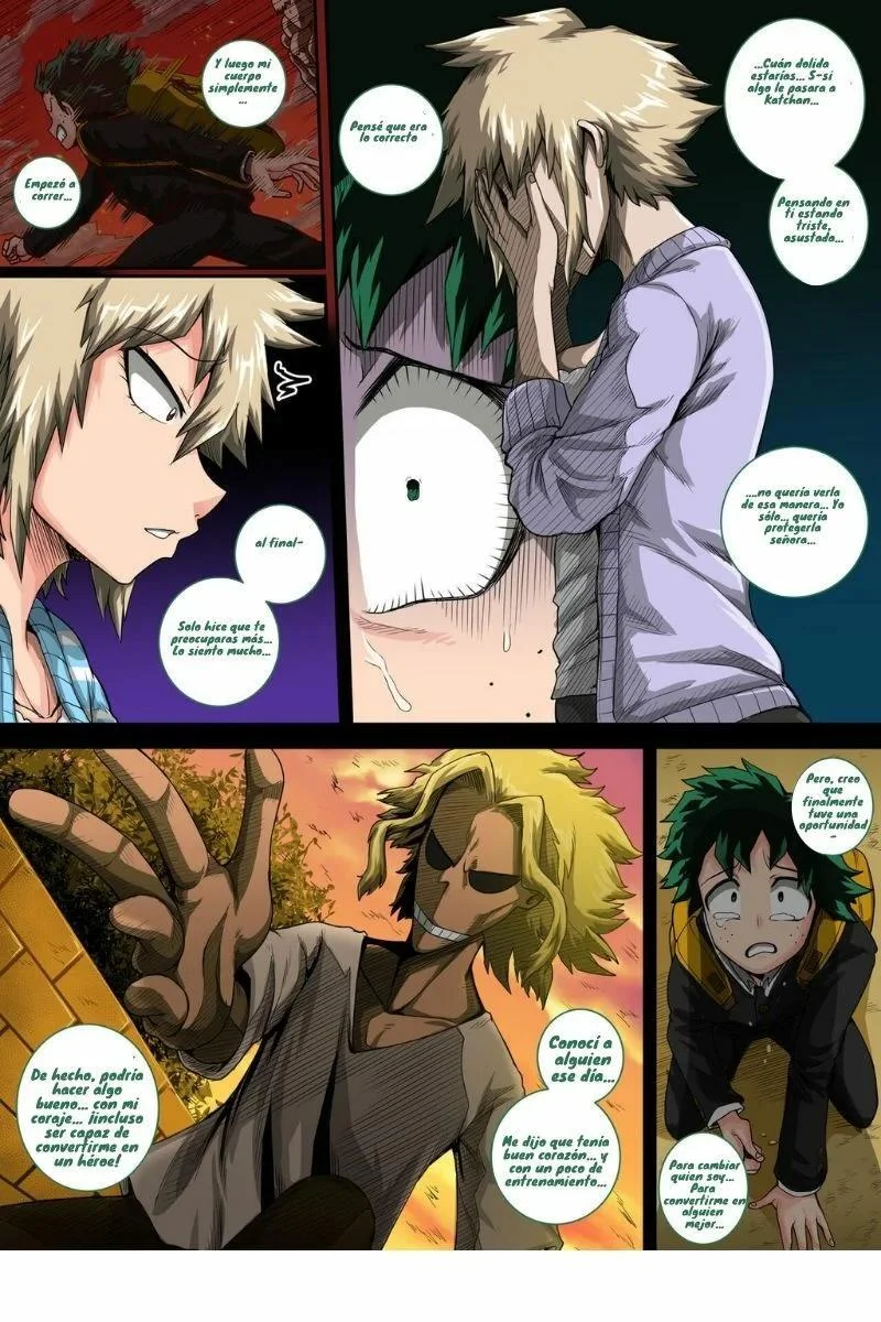 Portada del capítulo 8 de Boku no Harem Academia, con Bakugou Mama en una escena de verano. - Página 60
