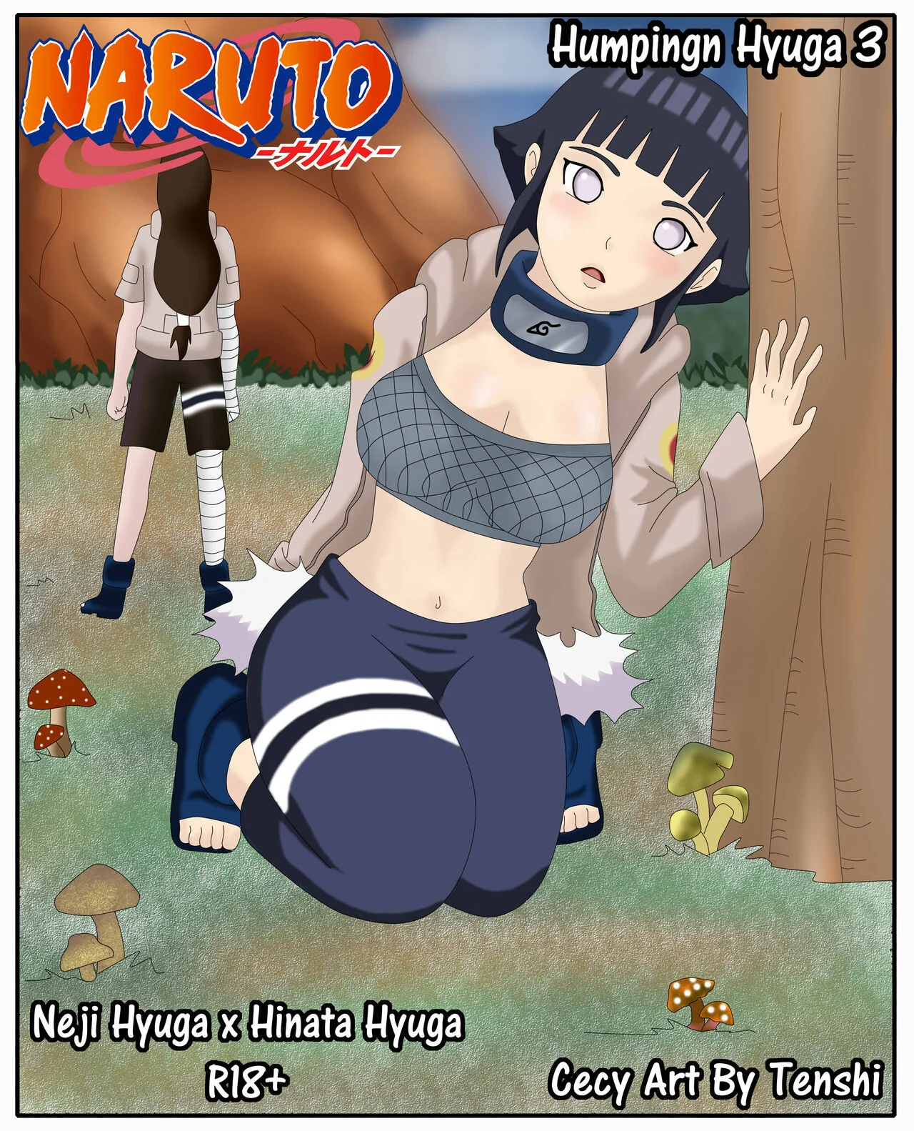 Portada del cómic Humping Hyuga 3, con ilustración de personajes femeninos en poses sugerentes. - Página 39