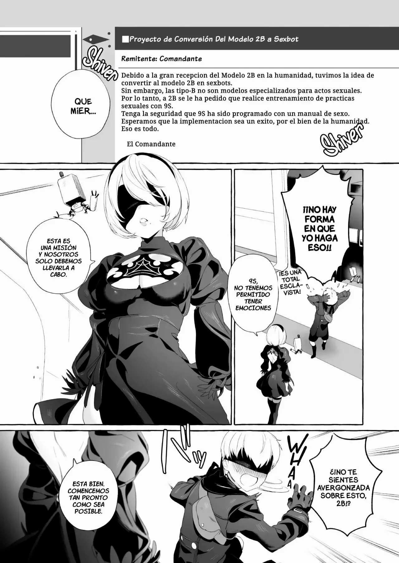 Portada del cómic 2B Model Sexaroid-ka Keikakusho, mostrando a la protagonista en primer plano. - Página 9