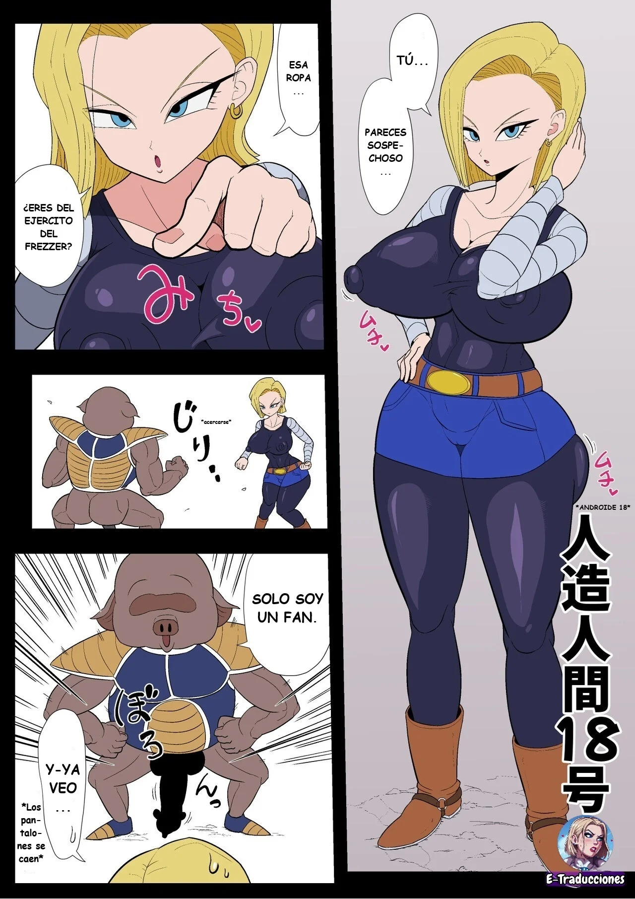 Portada del cómic Saimin 18-gou, con la N° 18 hipnotizada en una escena sugerente. - Página 34
