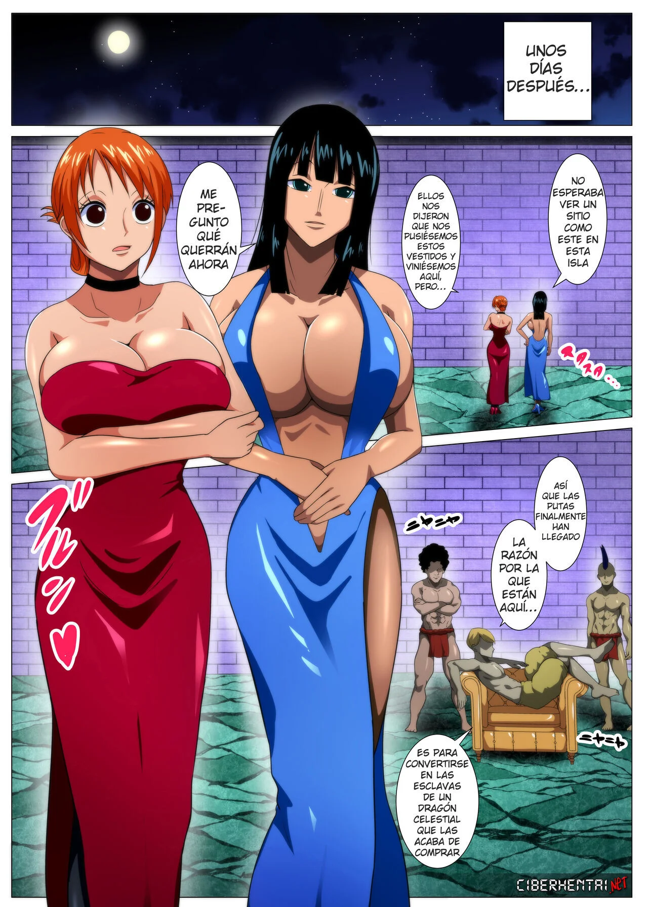 Portada del cómic Bakunyuu Onna Kaizoku-tachi no Otakara Sagashi, con ilustración de piratas femeninas en busca de un tesoro. - Página 22