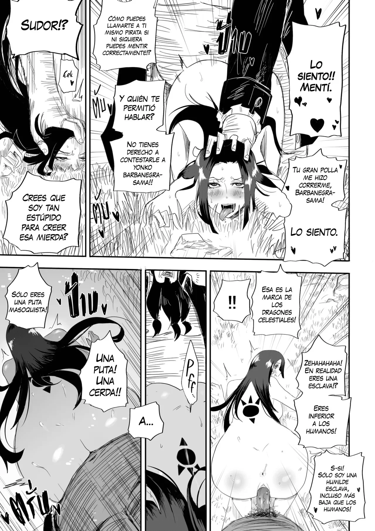 Portada del cómic La Emperatriz Pirata es una Masoquista, mostrando a la protagonista en una pose sugerente. - Página 8