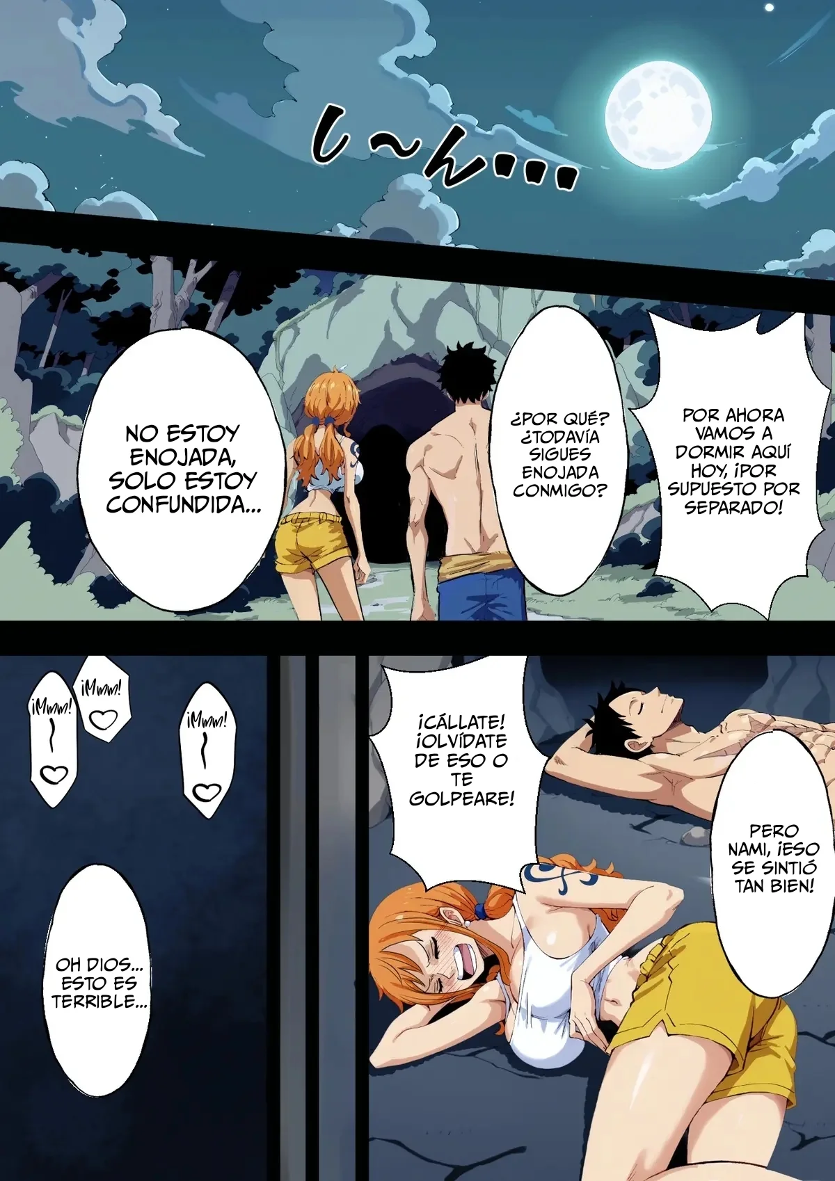 Portada del cómic que muestra a Nami en una pose sugerente con expresión sonrojada. - Página 14