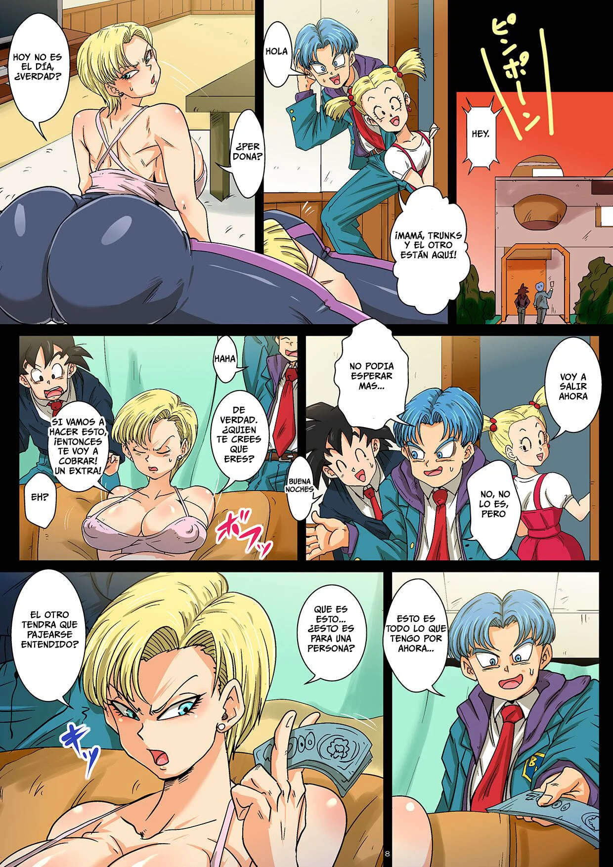 Portada del cómic Houkago wa 18-gou-san-chi de SEX Zanmai, con escena explícita de temática adulta. - Página 14